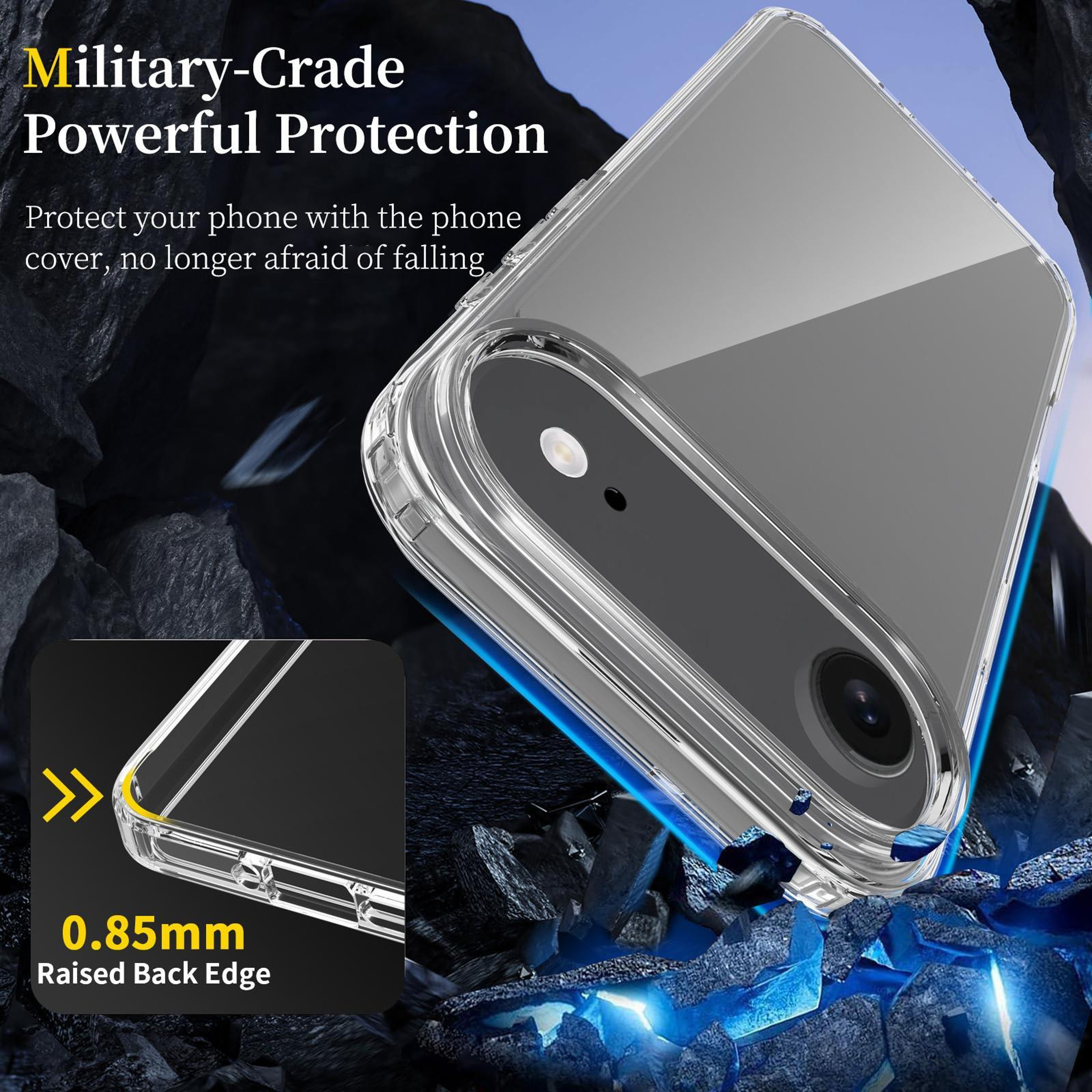 IPhone Air Clear Phone Case Scratch Resistant Acrylic TPU Protective Cover 2