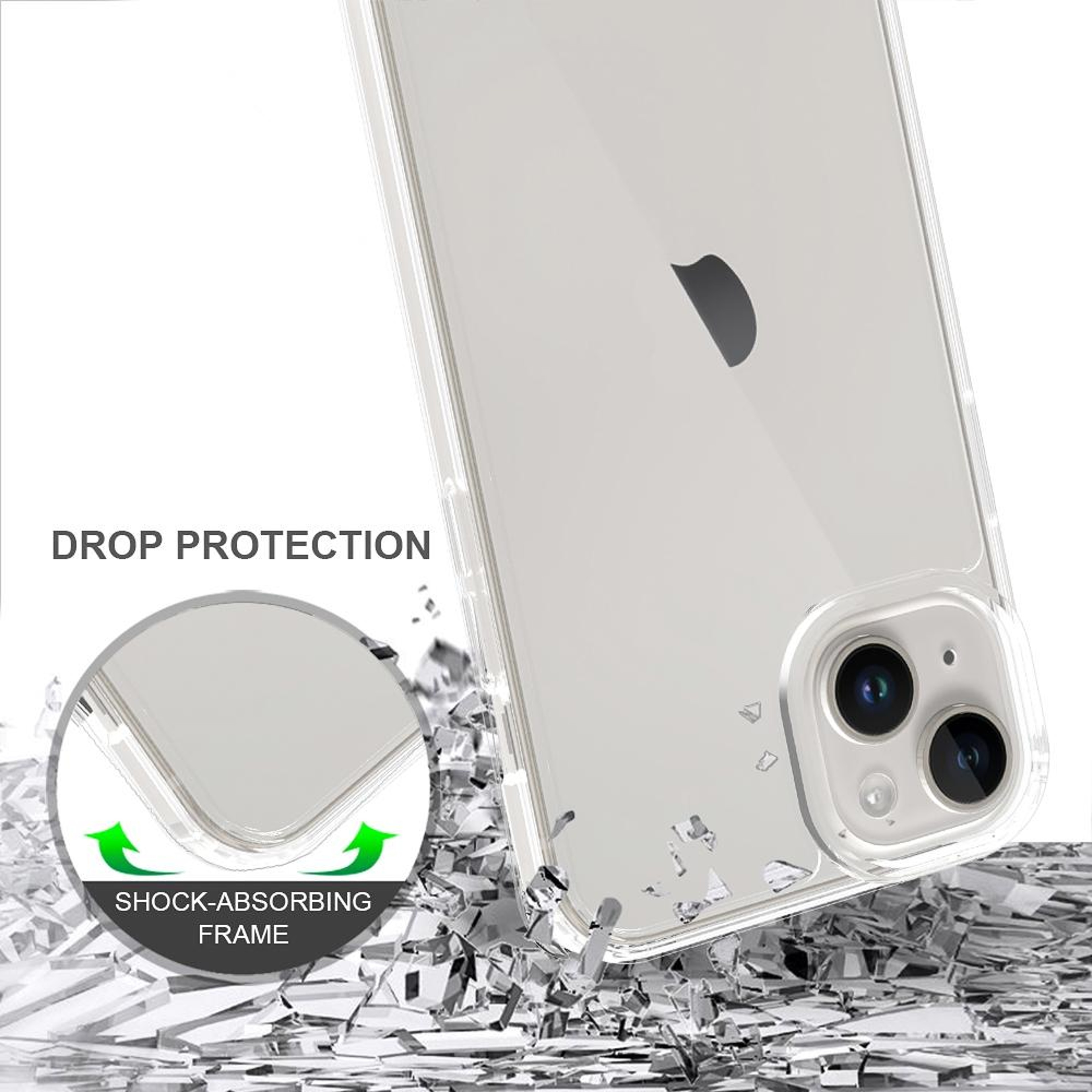 Crystal Clear IPhone 15 Plus Case Scratch Resistant Transparent Phone Case With Acrylic TPU Protect 3