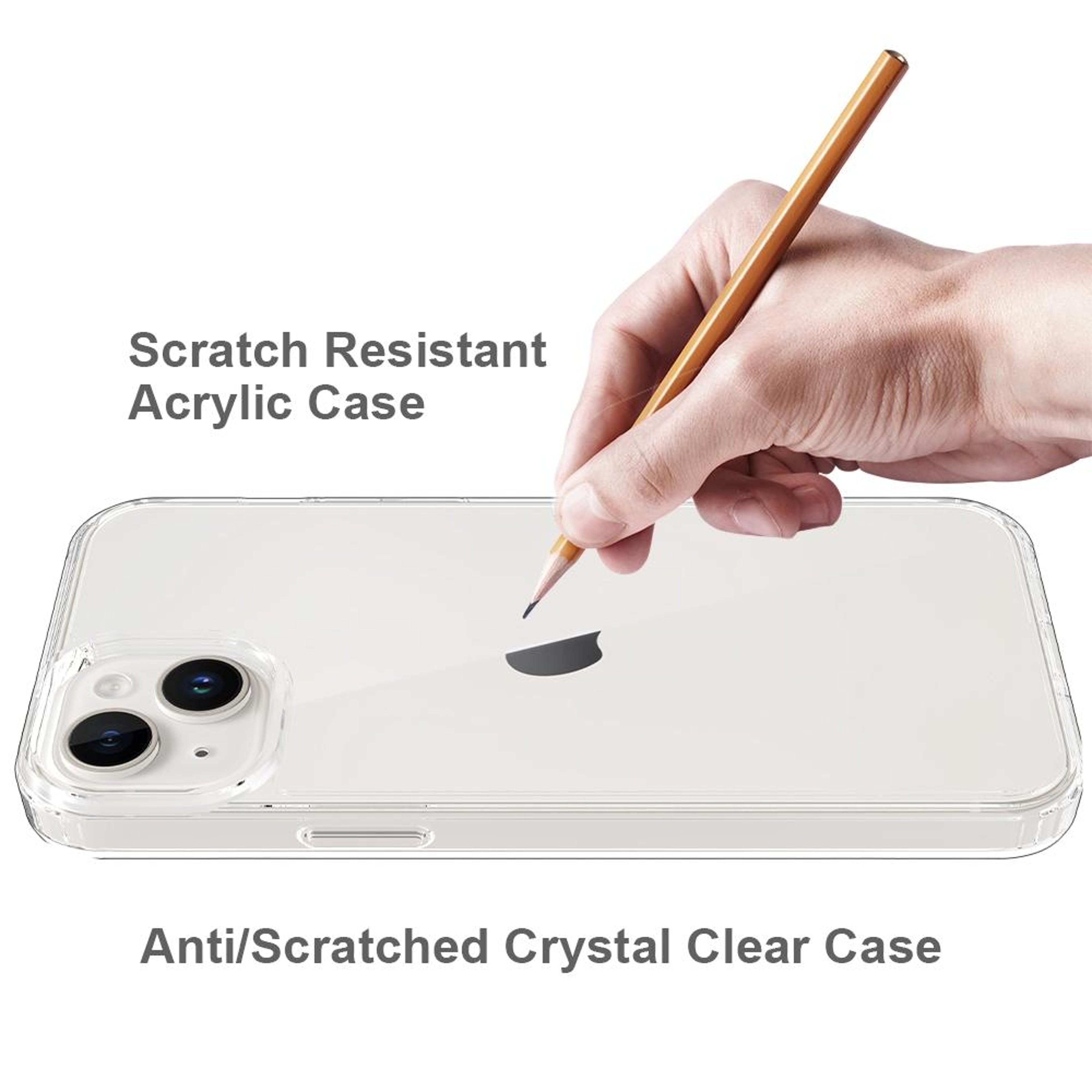 Crystal Clear IPhone 15 Plus Case Scratch Resistant Transparent Phone Case With Acrylic TPU Protect 4