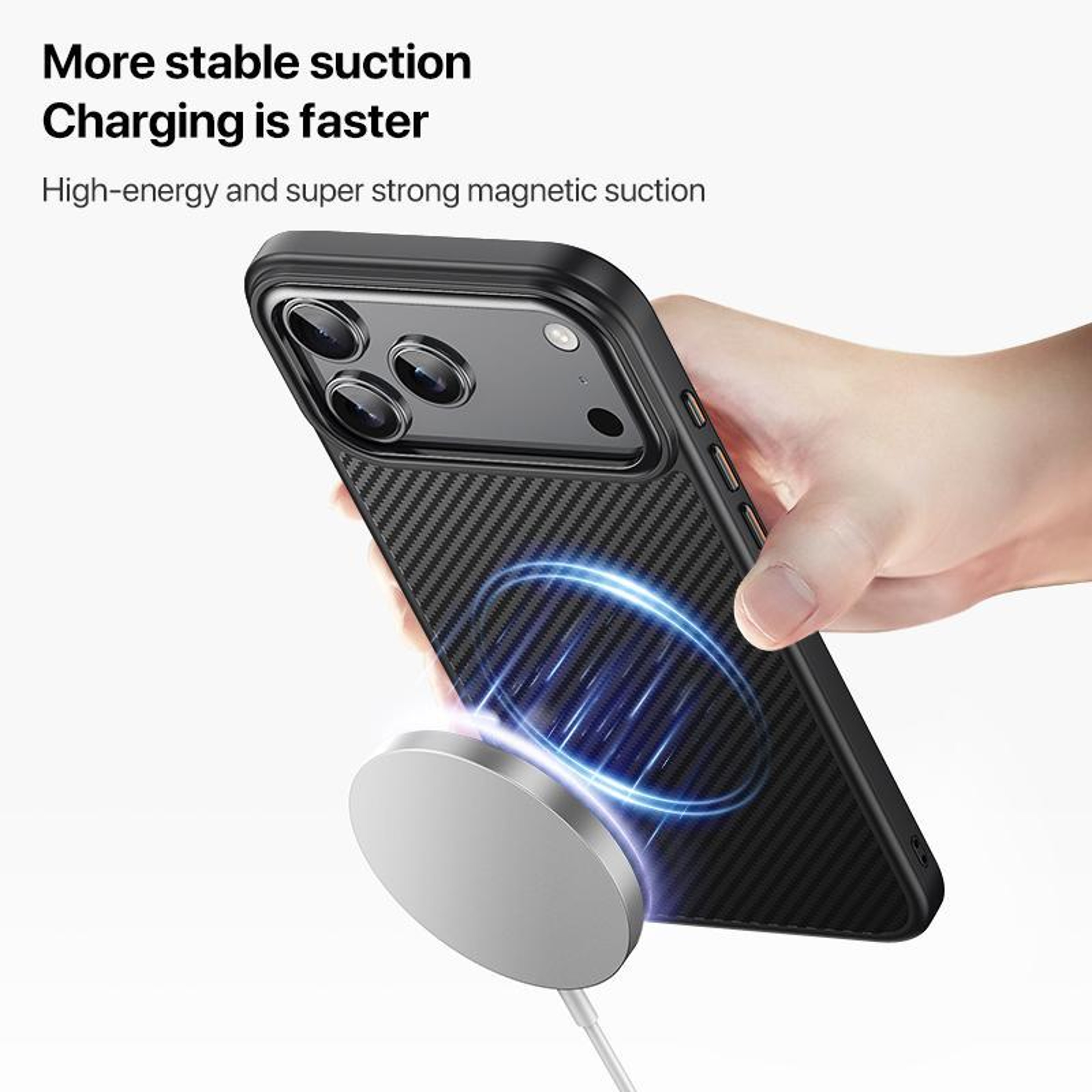 Magnetic Shockproof iPhone 17 Pro Case with Kevlar Fiber Texture and Aluminum Alloy Frame – view 6