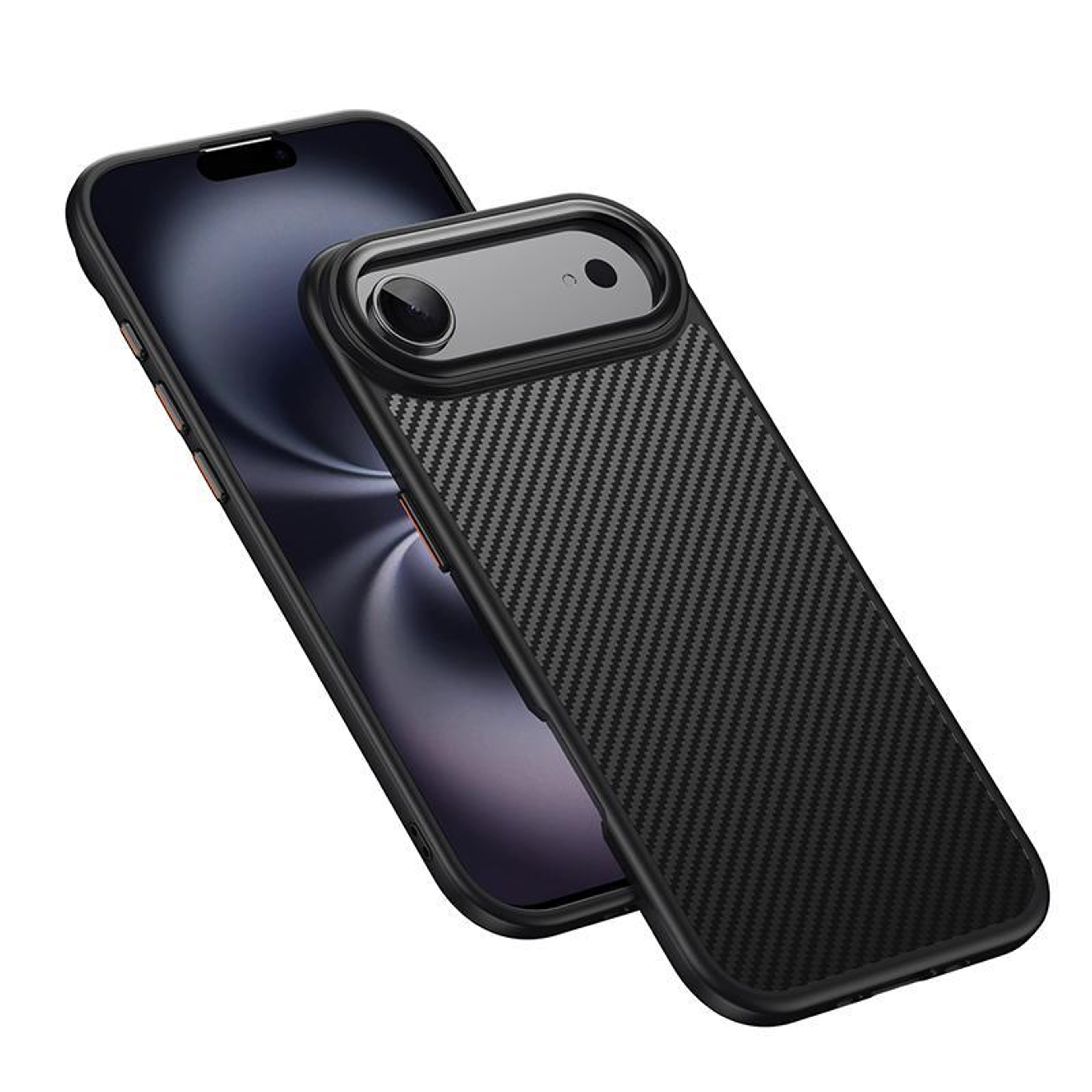 MagSafe iPhone Case with Kevlar Fiber Phone Case Texture Slim Shockproof Magnetic Cover Black – view 2