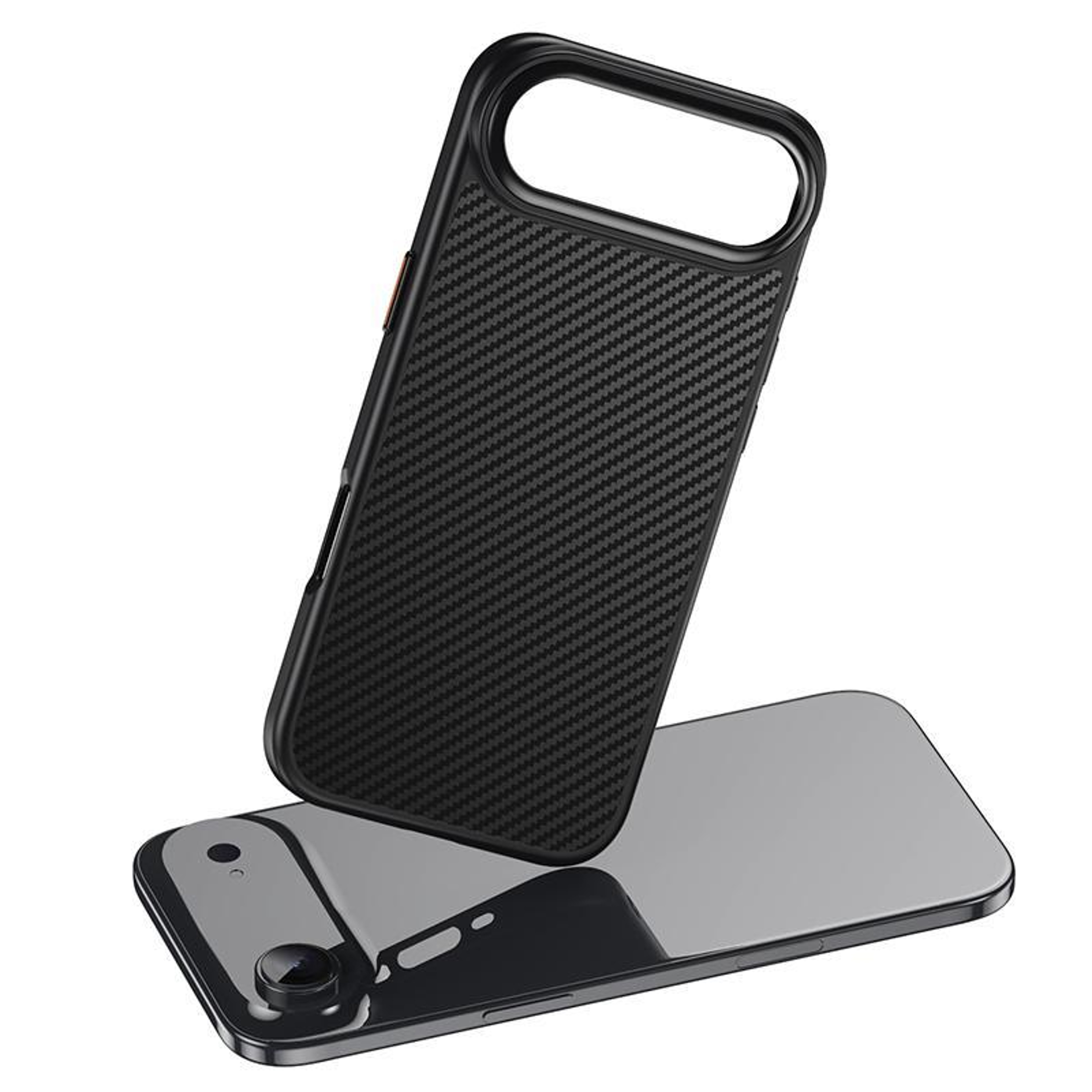 MagSafe iPhone Case with Kevlar Fiber Phone Case Texture Slim Shockproof Magnetic Cover Black – view 3