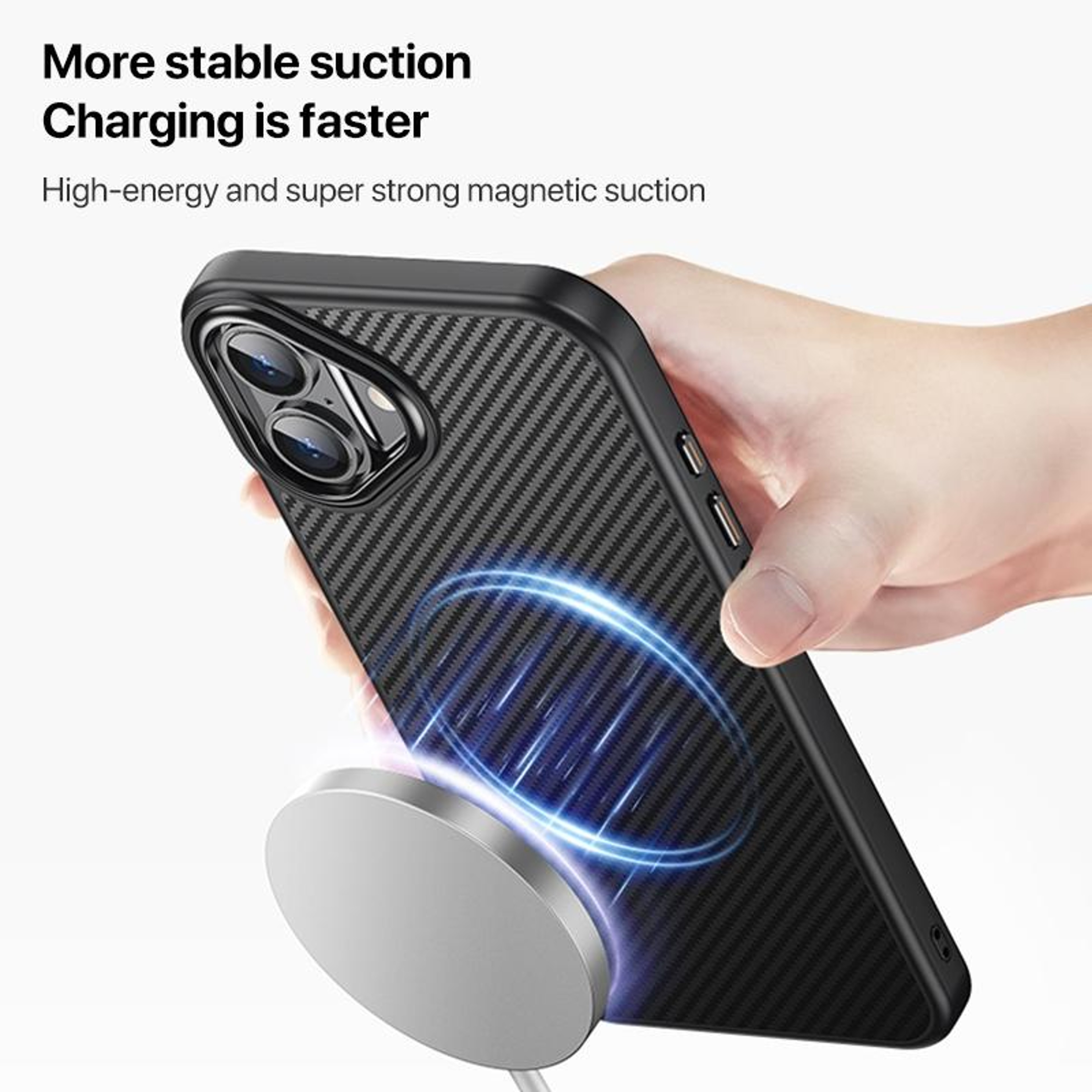 iPhone 16 Plus Kevlar Texture Case Magnetic Shockproof Phone Case with MagSafe Compatible Design – view 5