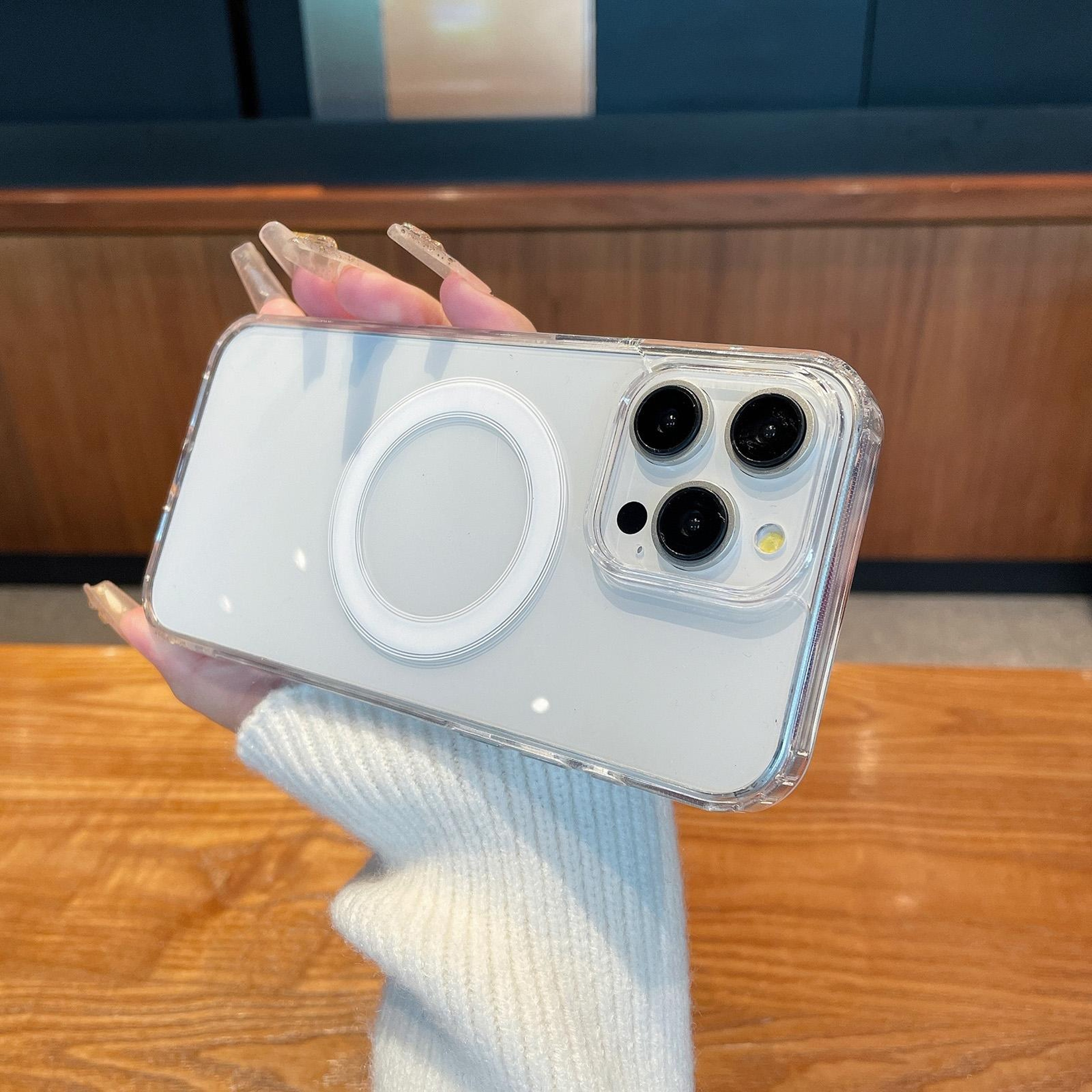 iPhone 16e Clear MagSafe Case Shockproof Transparent Phone Case with Acrylic Back and TPU Bumper – view 3