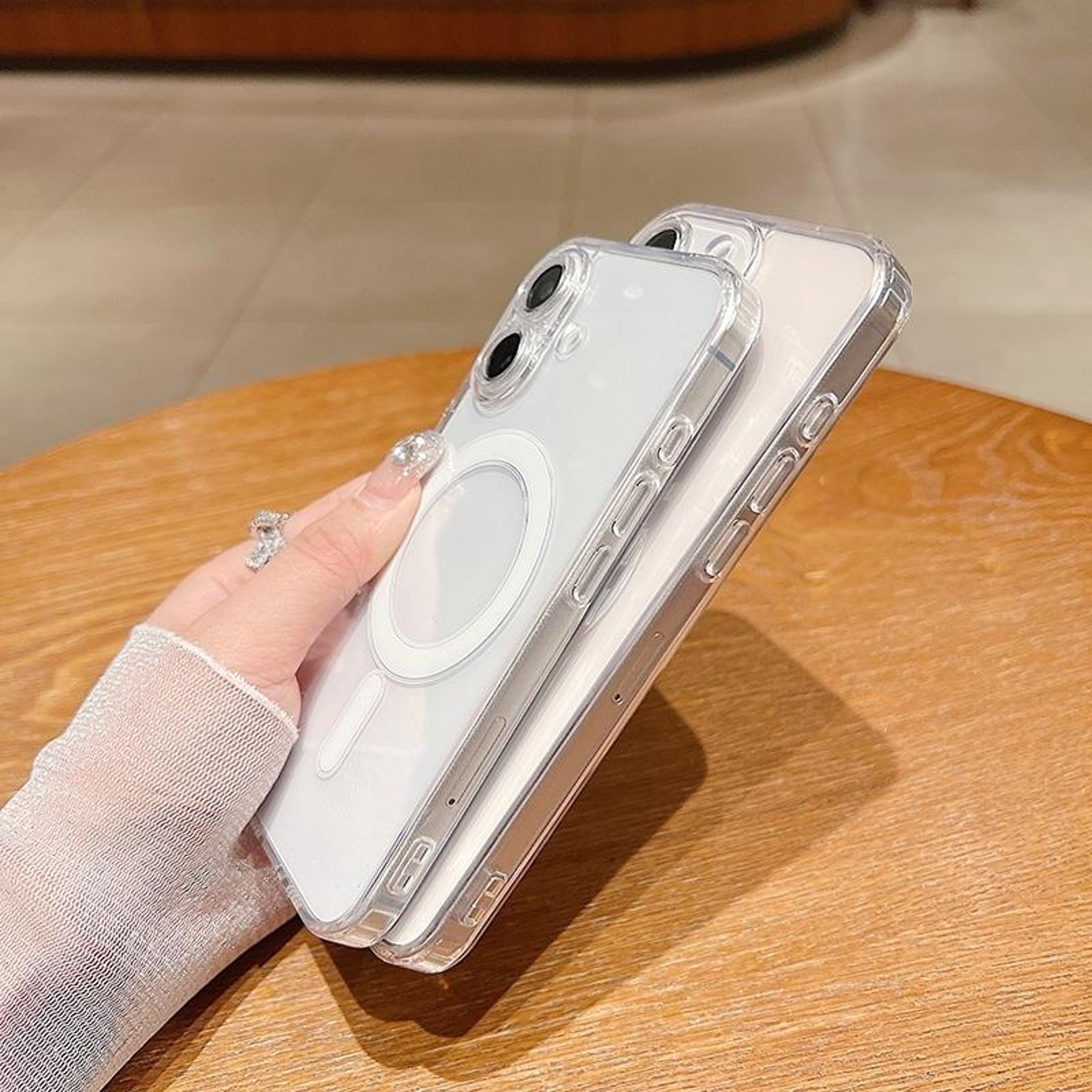 iPhone 16 Plus MagSafe Clear Case Magnetic Transparent Phone Case with Acrylic TPU Protection – view 3