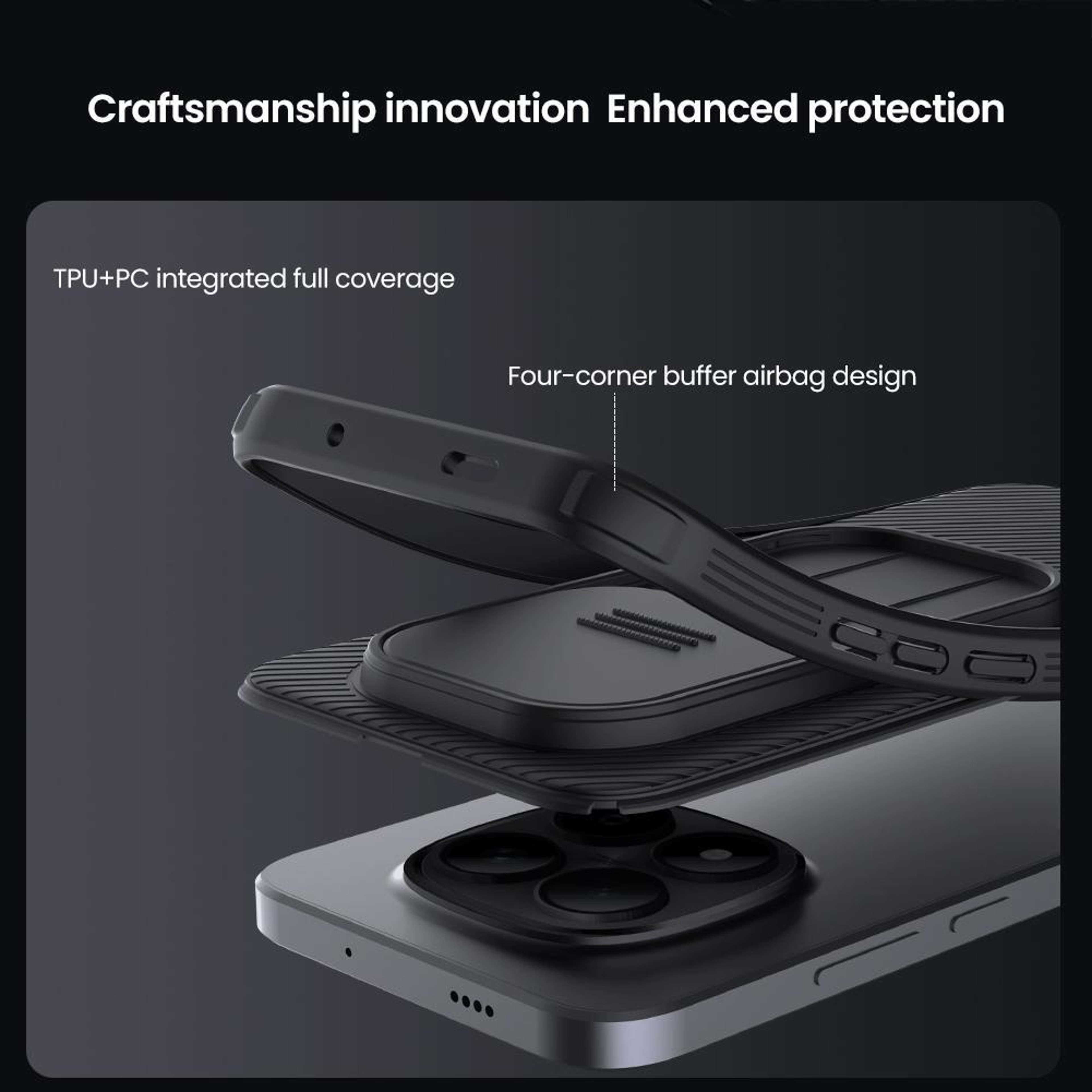 NILLKIN CamShield Pro Redmi Note 15 Pro+ Case Protective Camera Slide Phone Case Black – view 6