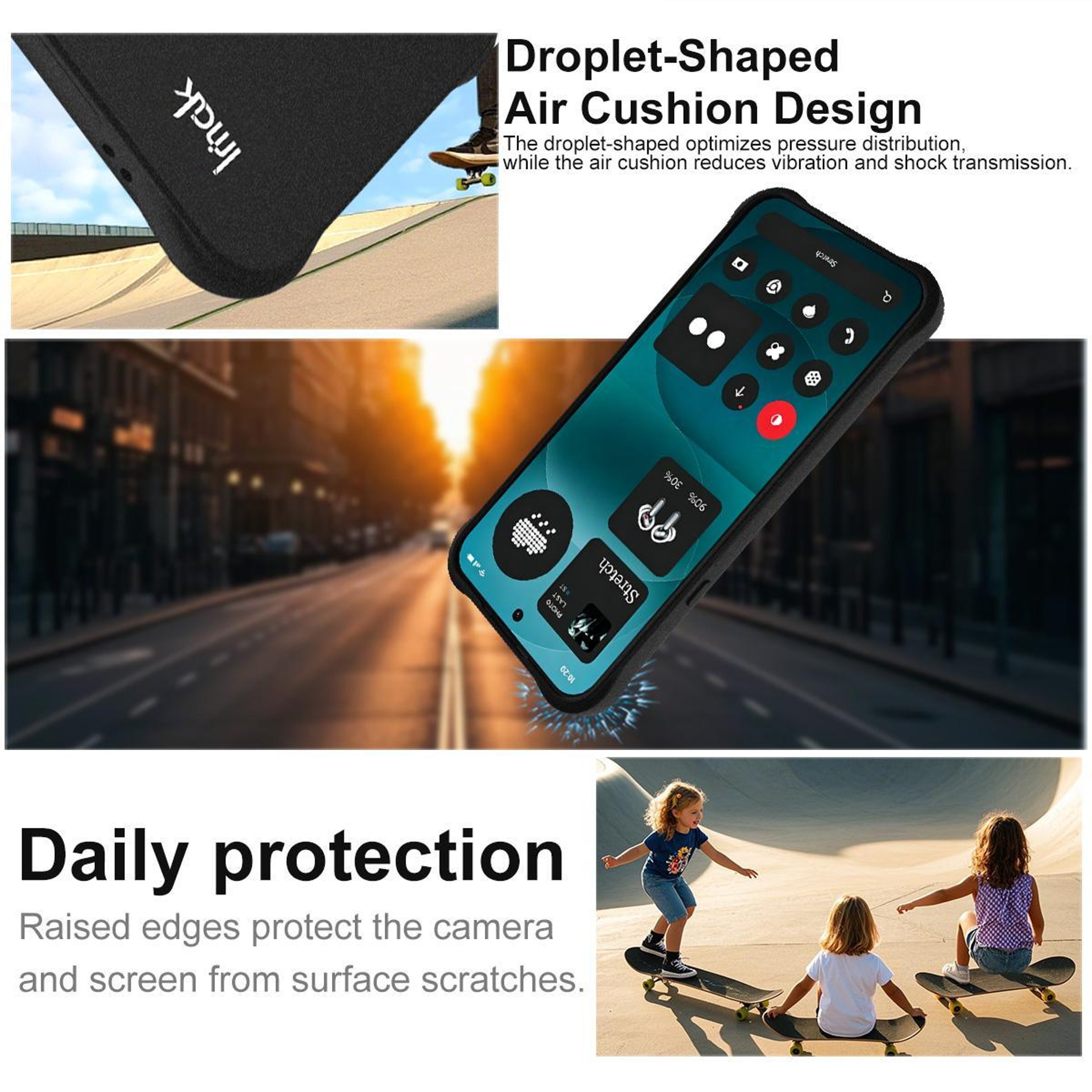 imak Nothing Phone 4a Pro Case Shockproof TPU Phone Case Matte Black Protective Cover – view 6