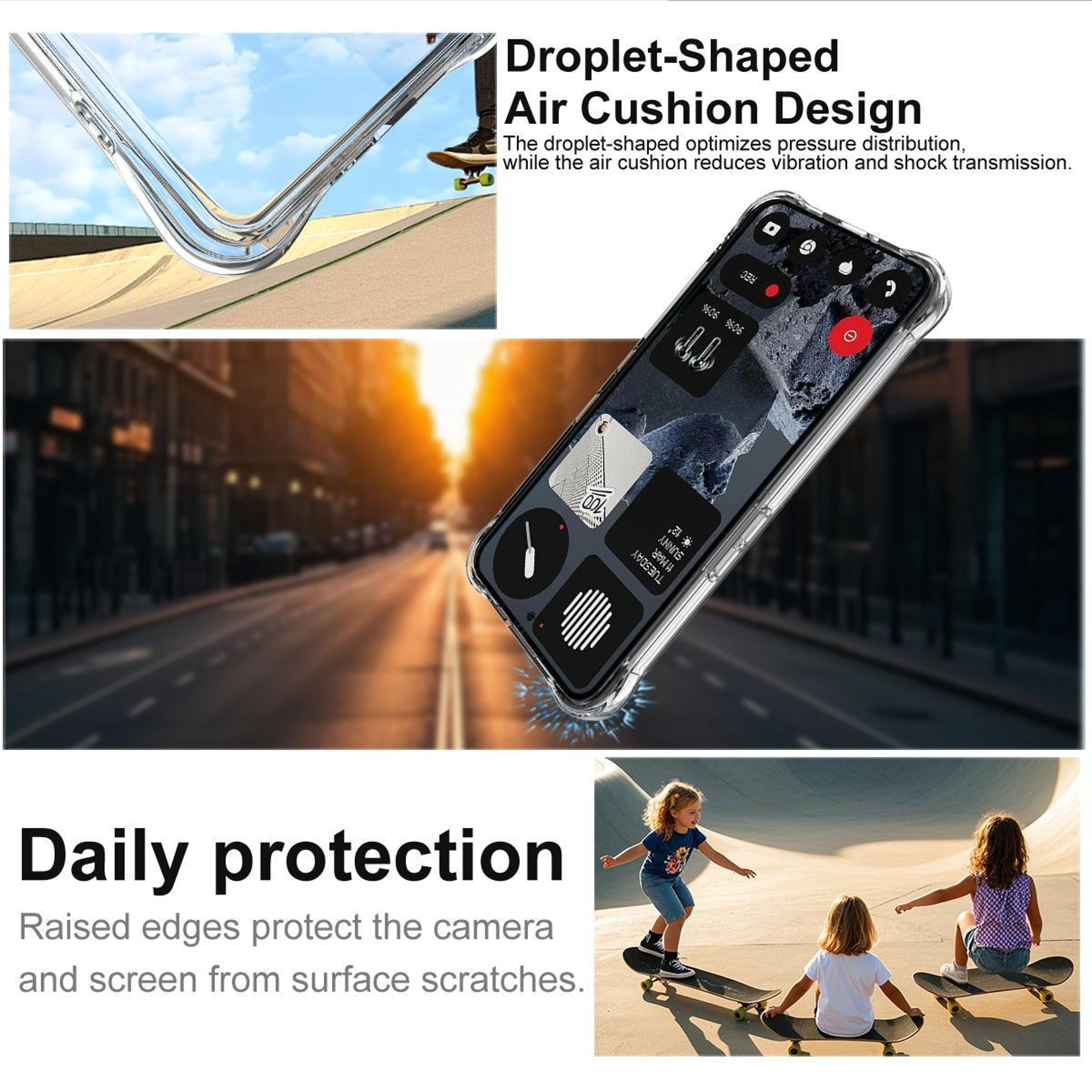 IMAK Nothing Phone 3a Lite Case Clear Shockproof TPU Case with Airbag Drop Protection – view 3