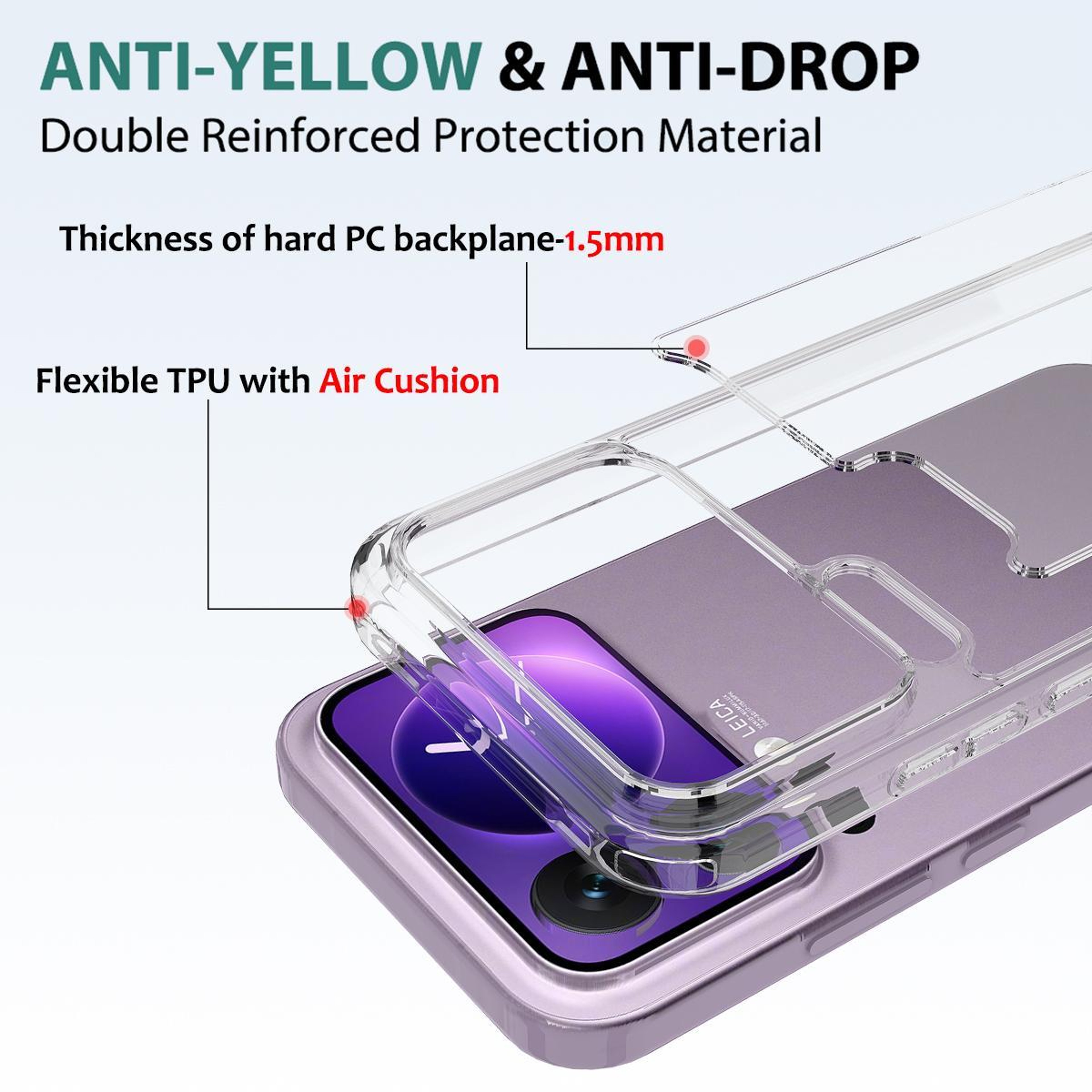 Xiaomi 17 Pro Max Clear Phone Case Scratchproof Acrylic TPU Case Transparent Protective Cover – view 5