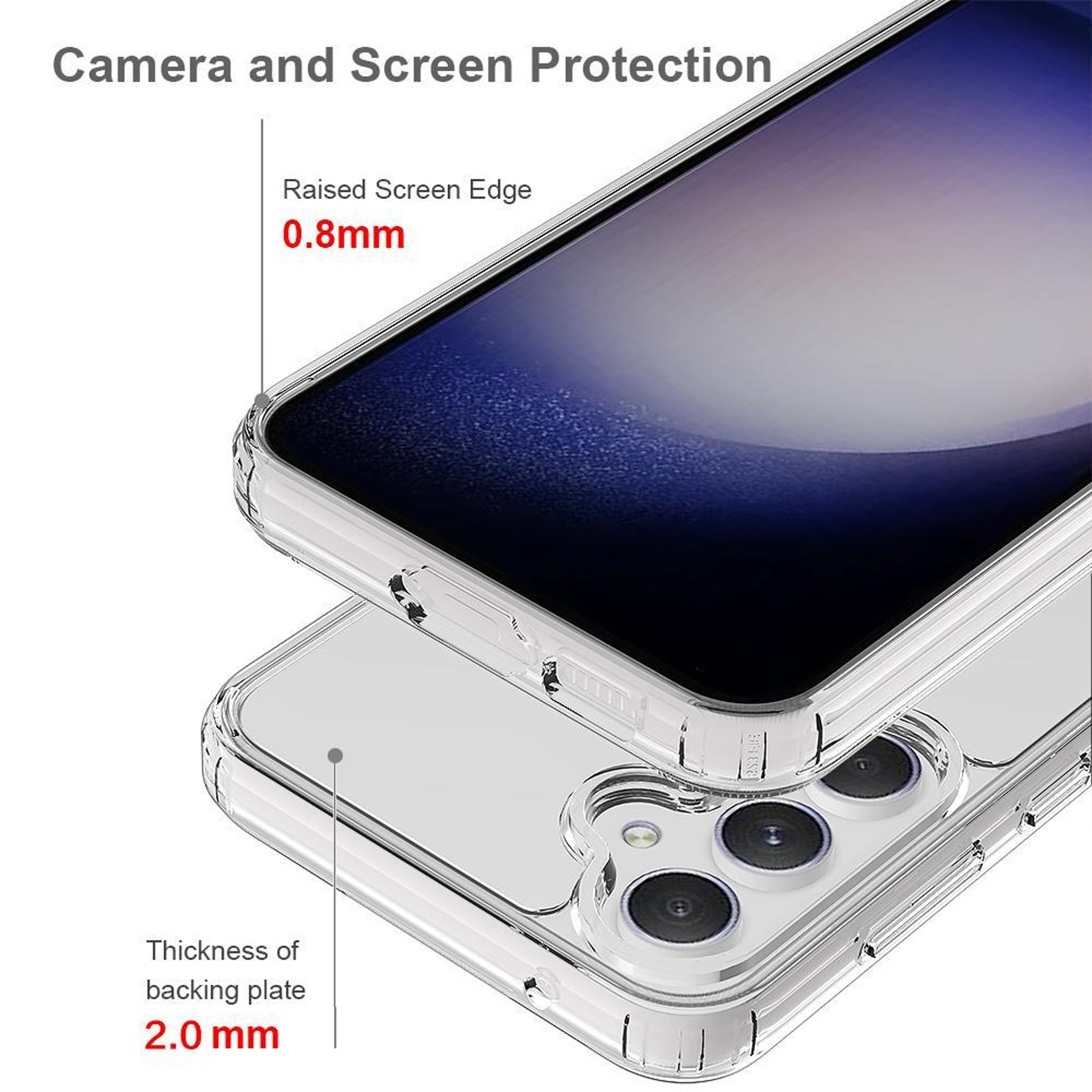 Samsung Galaxy A57 5G Clear Phone Case Scratchproof Transparent TPU Case with Acrylic Back – view 4