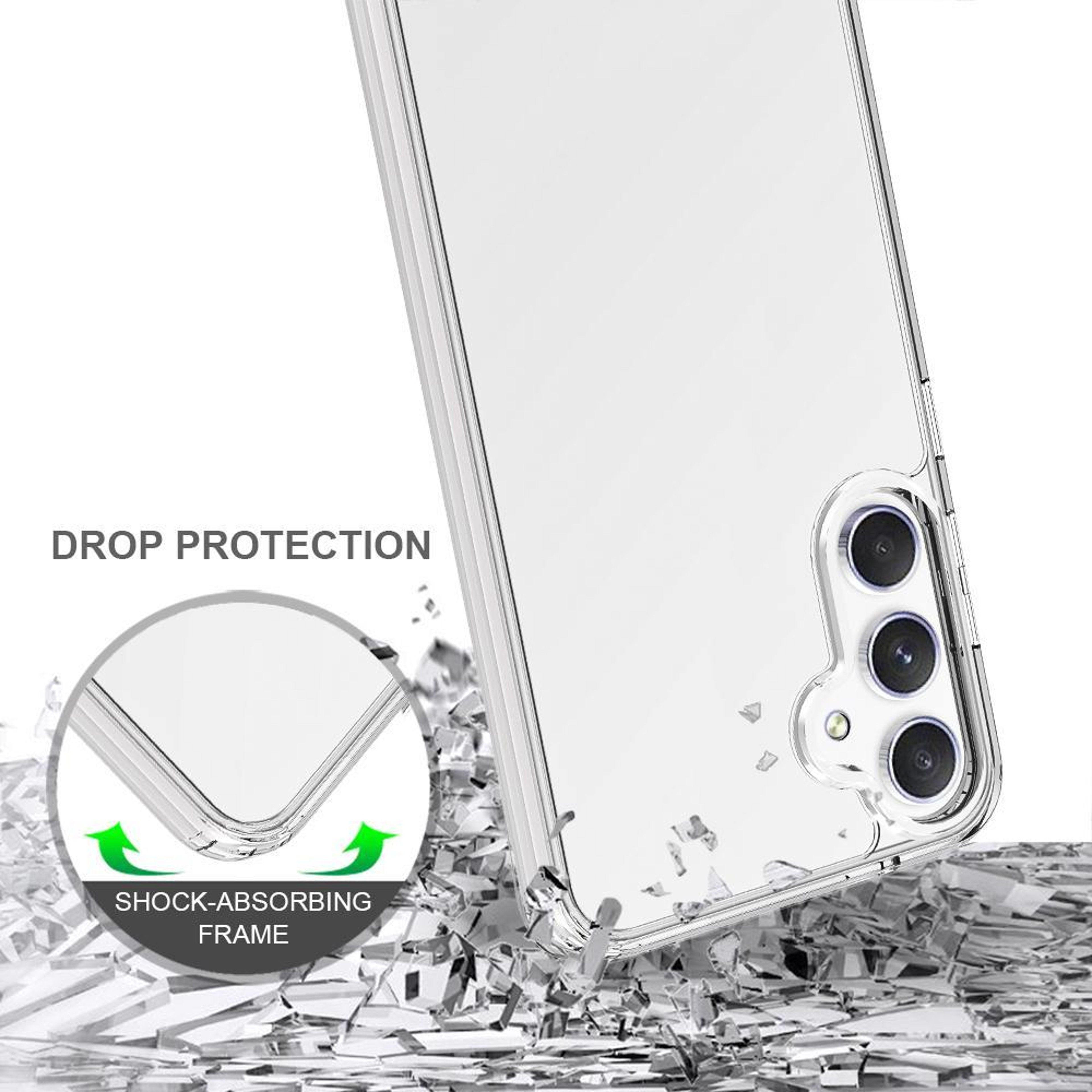 Samsung Galaxy A57 5G Clear Phone Case Scratchproof Transparent TPU Case with Acrylic Back – view 5