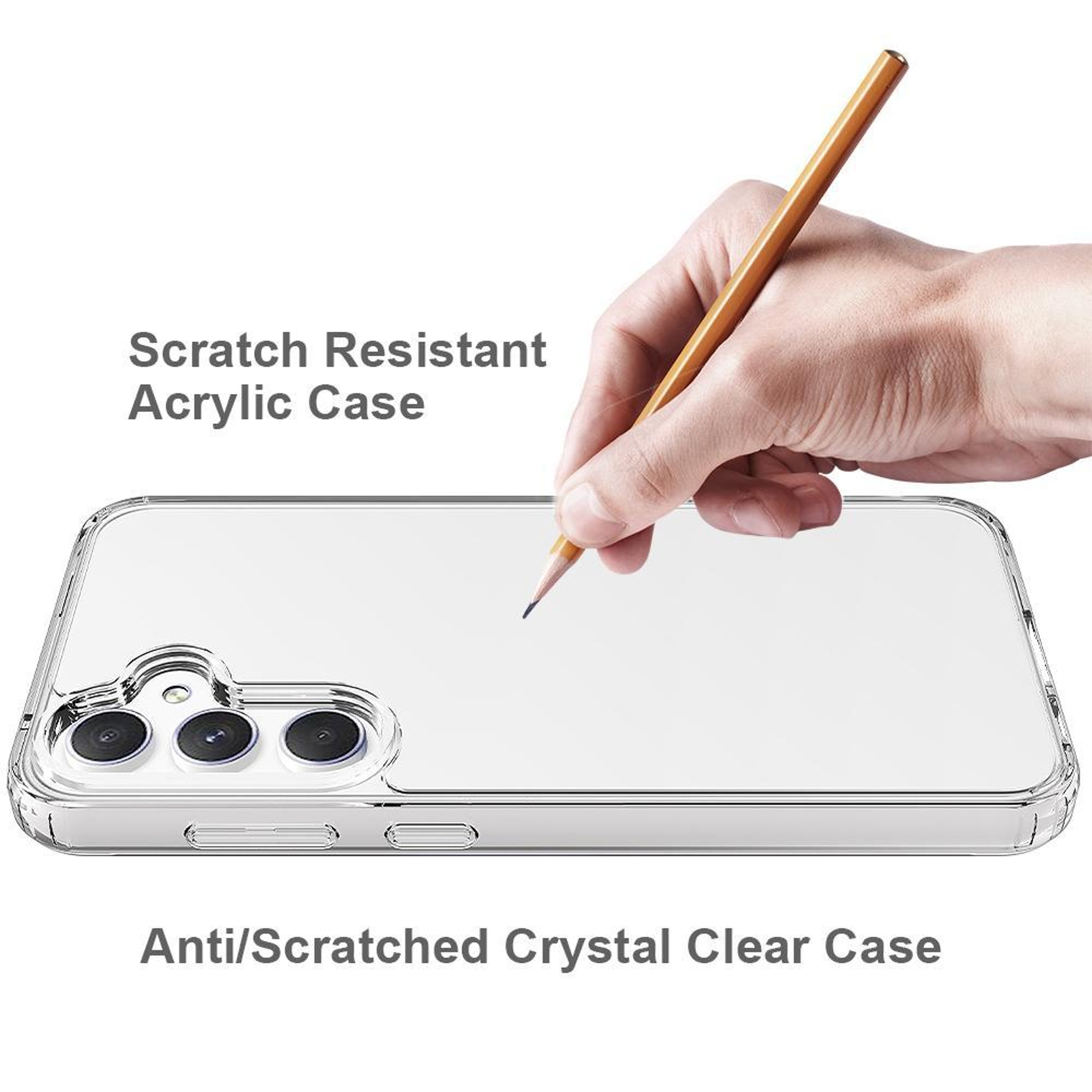 Samsung Galaxy A57 5G Clear Phone Case Scratchproof Transparent TPU Case with Acrylic Back – view 6