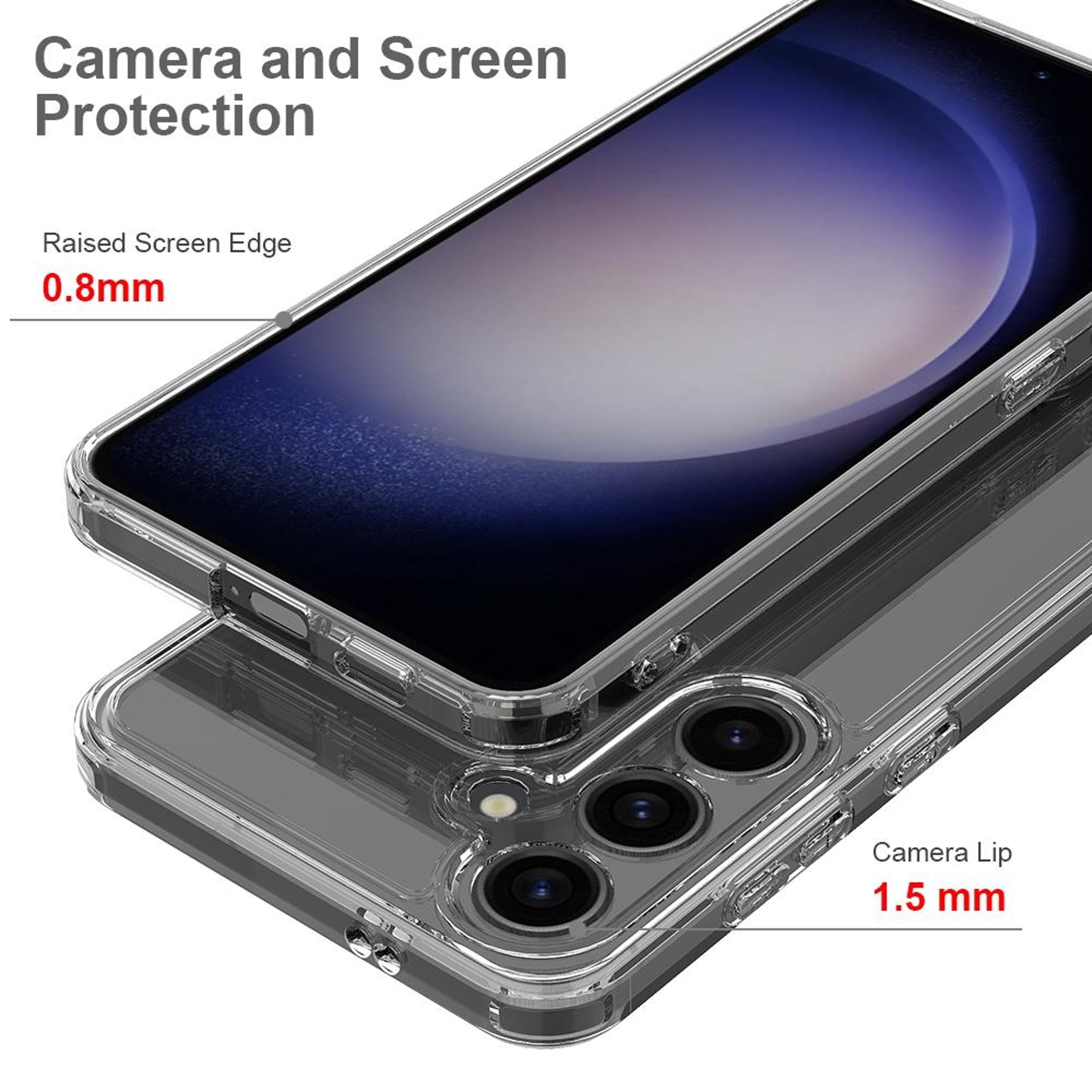 Samsung Galaxy M55 Clear Phone Case Scratchproof TPU Acrylic Case with Crystal Transparent Protection – view 4