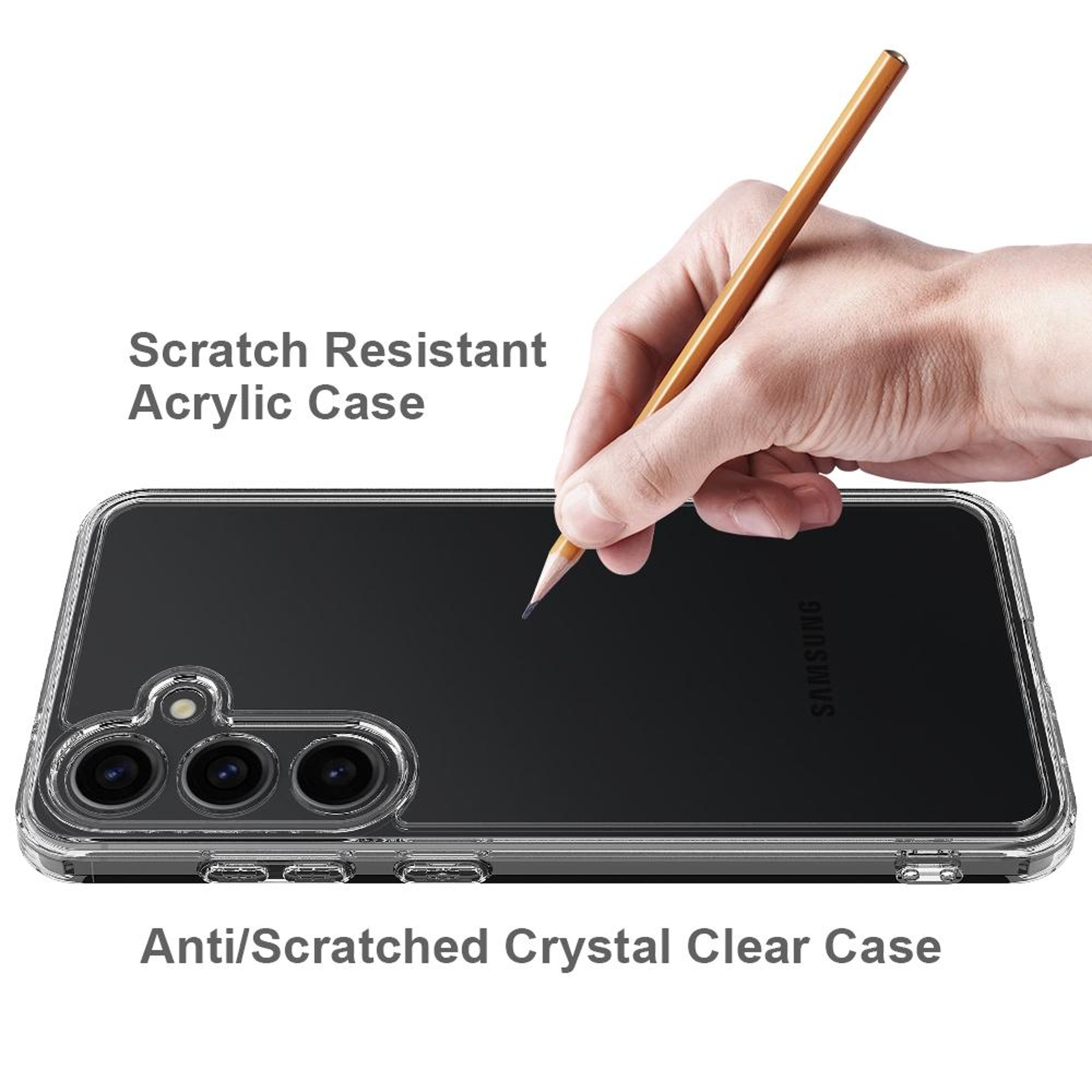 Samsung Galaxy M55 Clear Phone Case Scratchproof TPU Acrylic Case with Crystal Transparent Protection – view 6