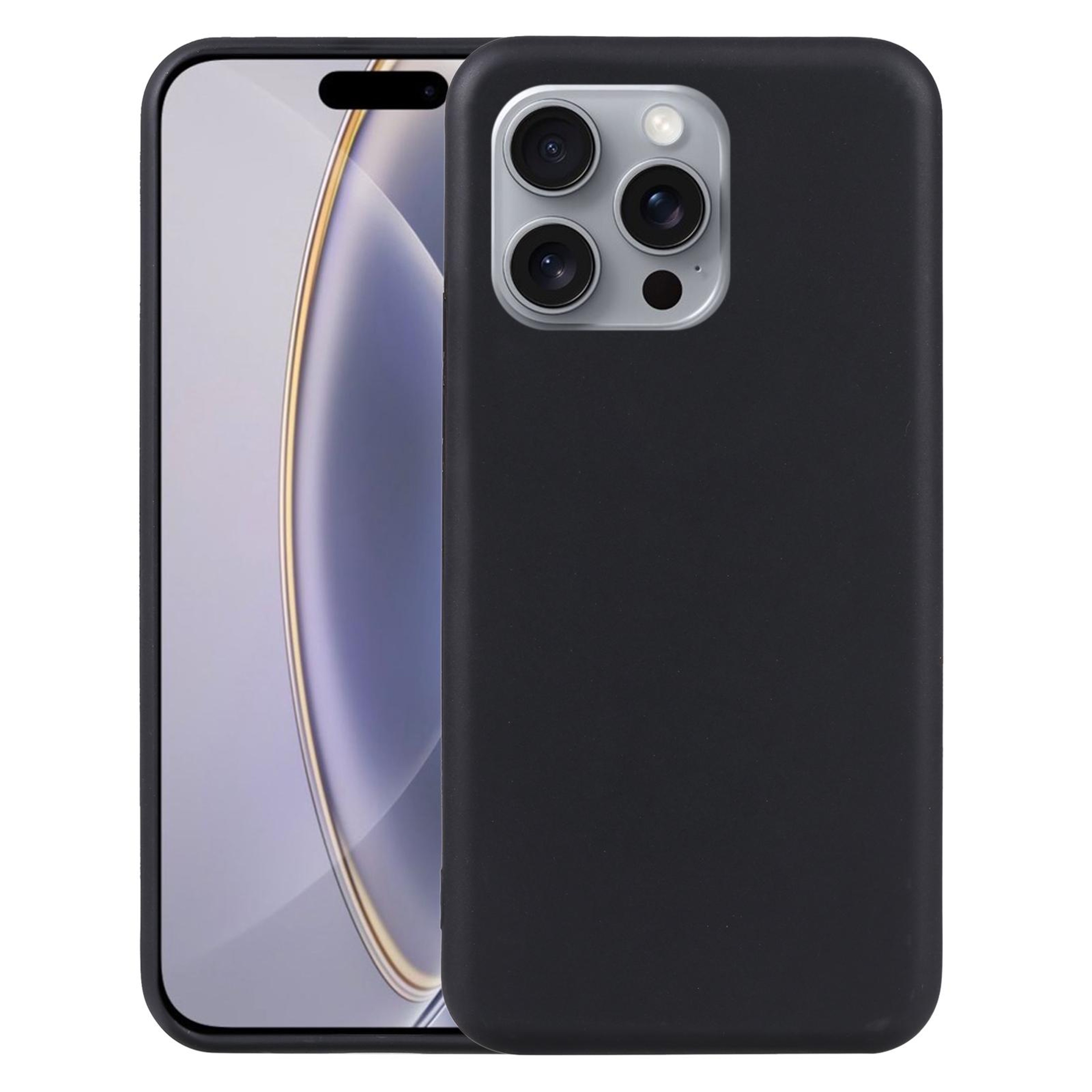 Ultra Slim iPhone 16 Pro Max Case Flexible TPU Phone Case Shockproof Protective Cover Black – view 1