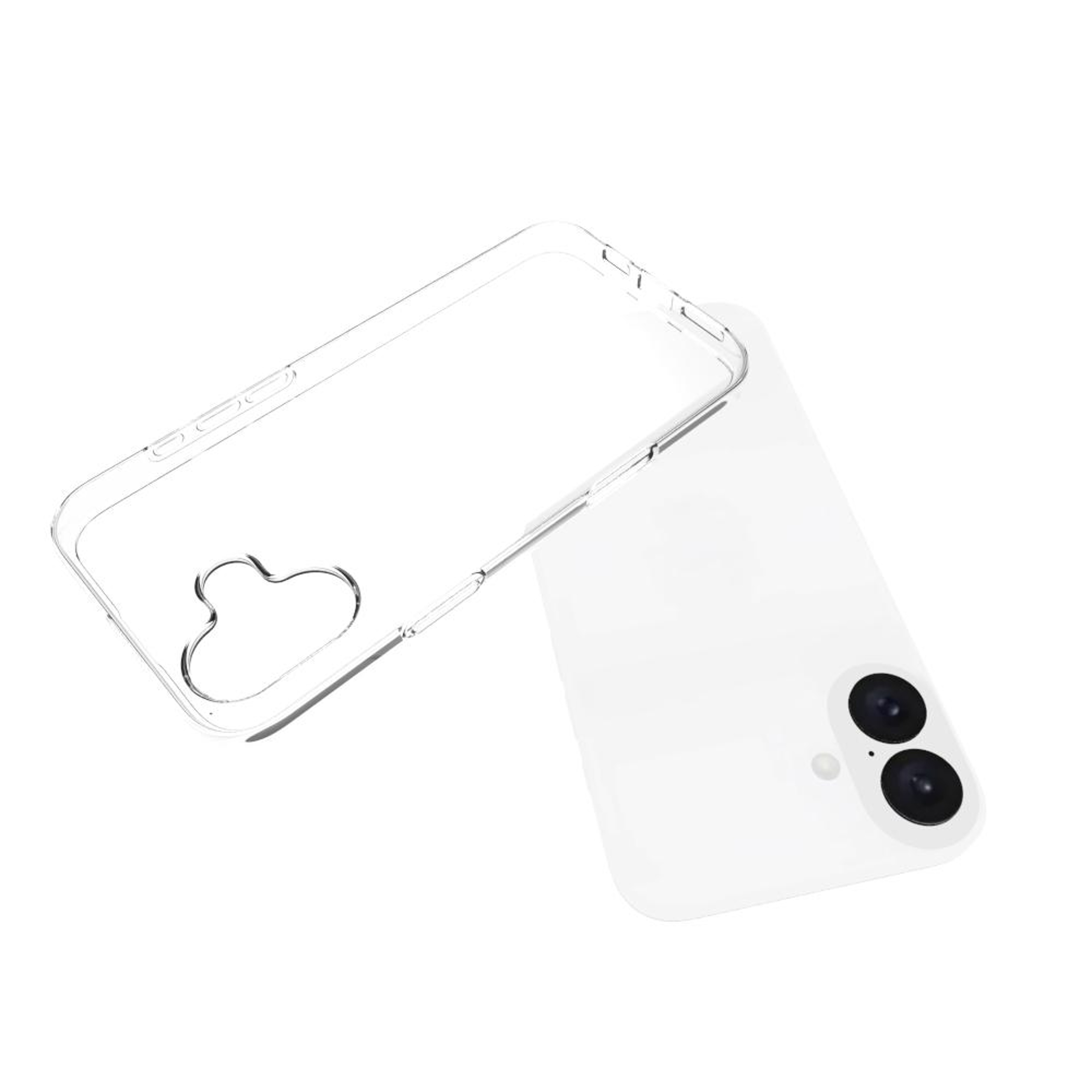 iPhone 16 Plus Clear TPU Phone Case with Waterproof Texture Slim Shockproof Protective Cover – view 3
