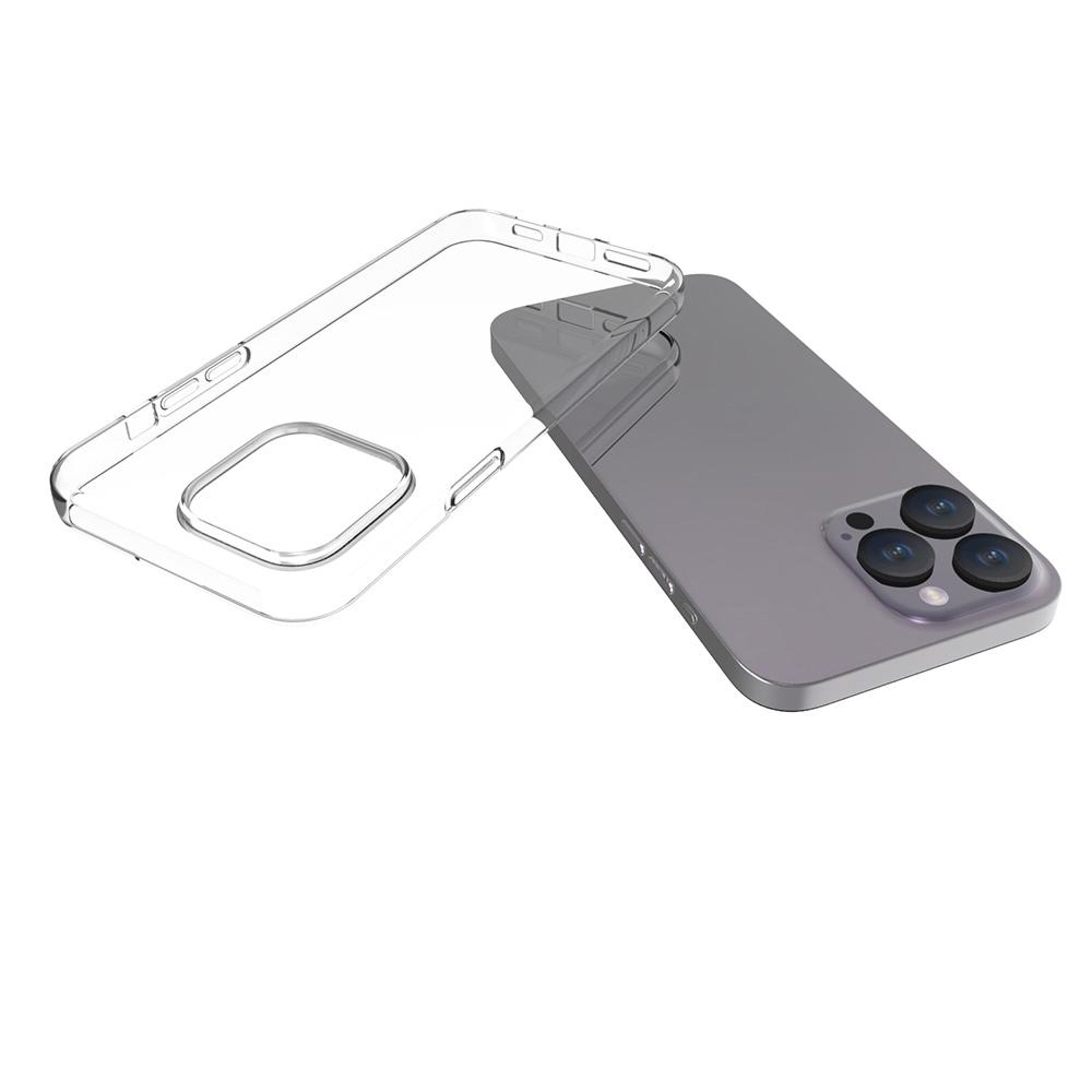 Crystal Clear iPhone 15 Pro Case Slim Transparent TPU Case with Protective Waterproof Texture – view 4
