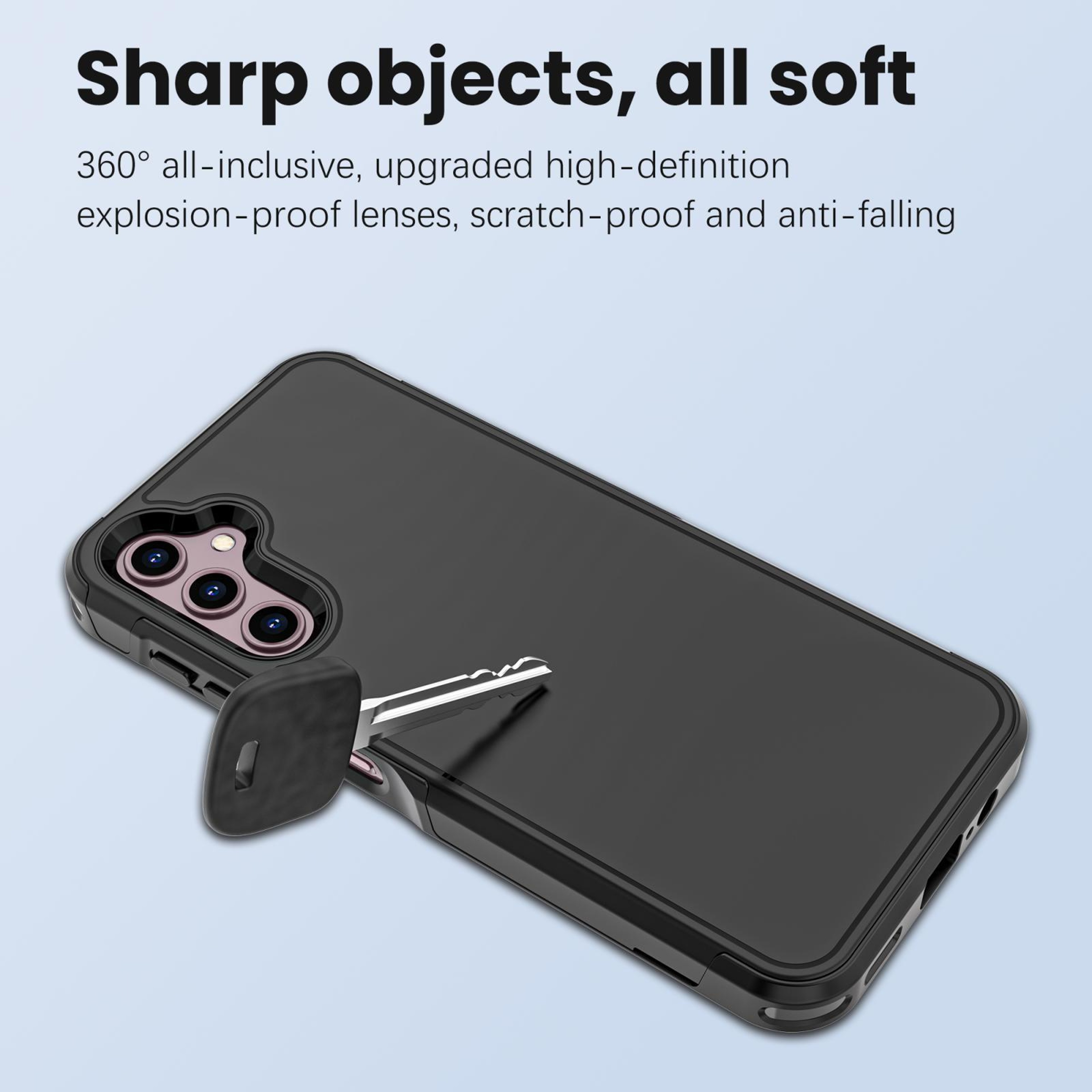 RedPepper Samsung Galaxy A14 Case Shockproof Hybrid Phone Case PC TPU Protective Cover Black – view 6