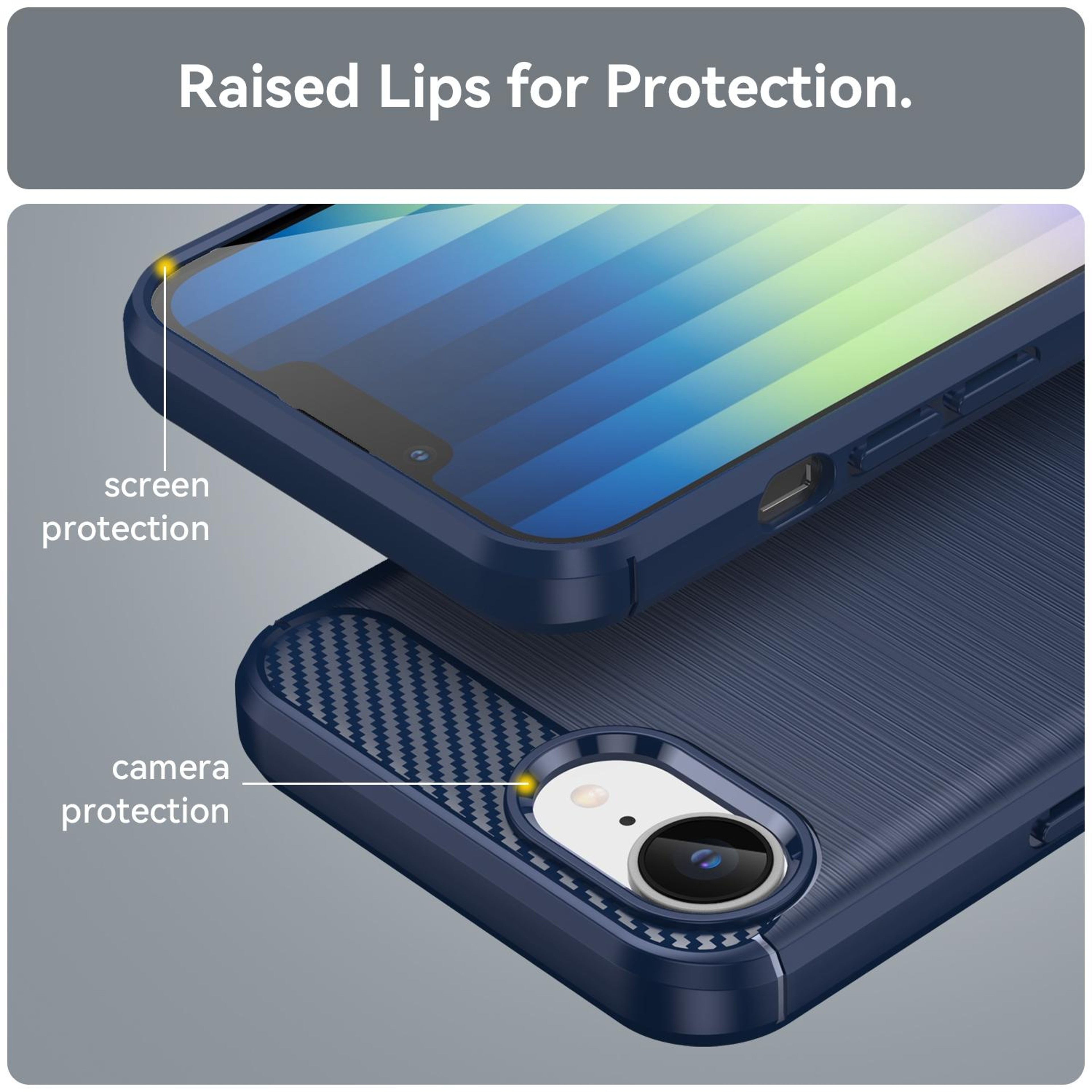 Brushed Carbon Fiber TPU Case For IPhone 17e 16e Slim Shockproof Cover 5