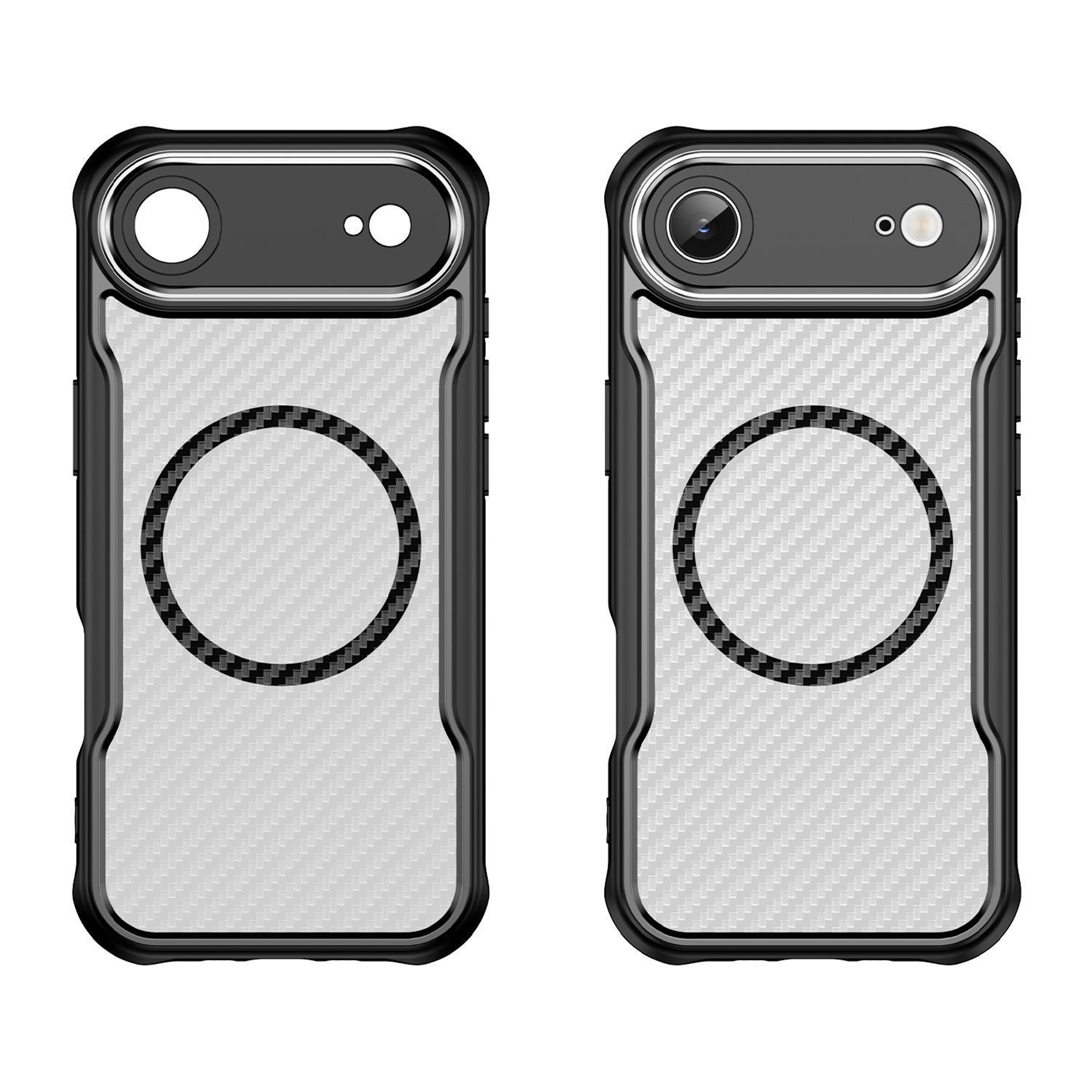 IPhone Air MagSafe Phone Case Carbon Fiber Texture Translucent Protective Cover 1