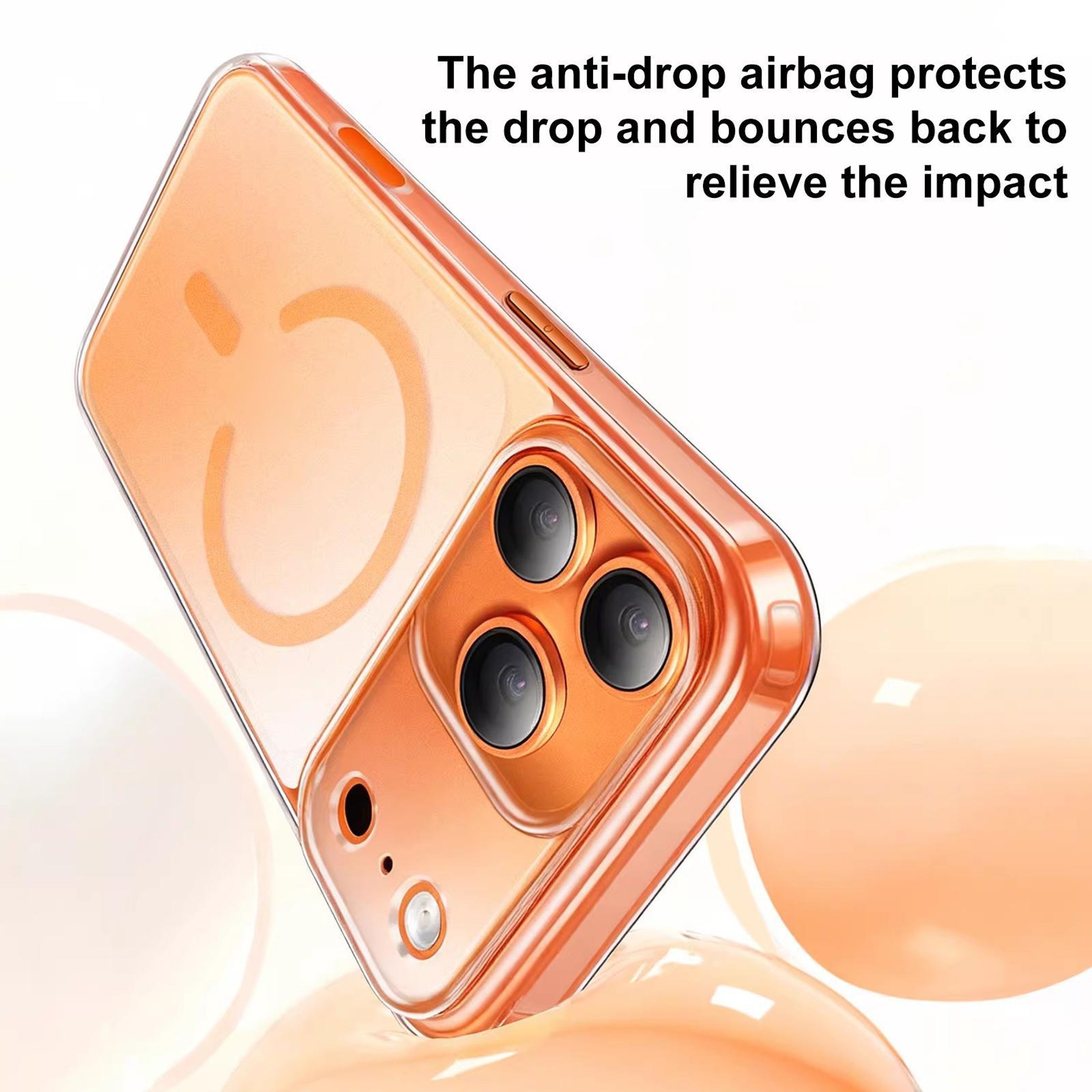 XDcase Magnetic IPhone 17 Pro Max Case Frosted Transparent Shockproof Phone Case 5