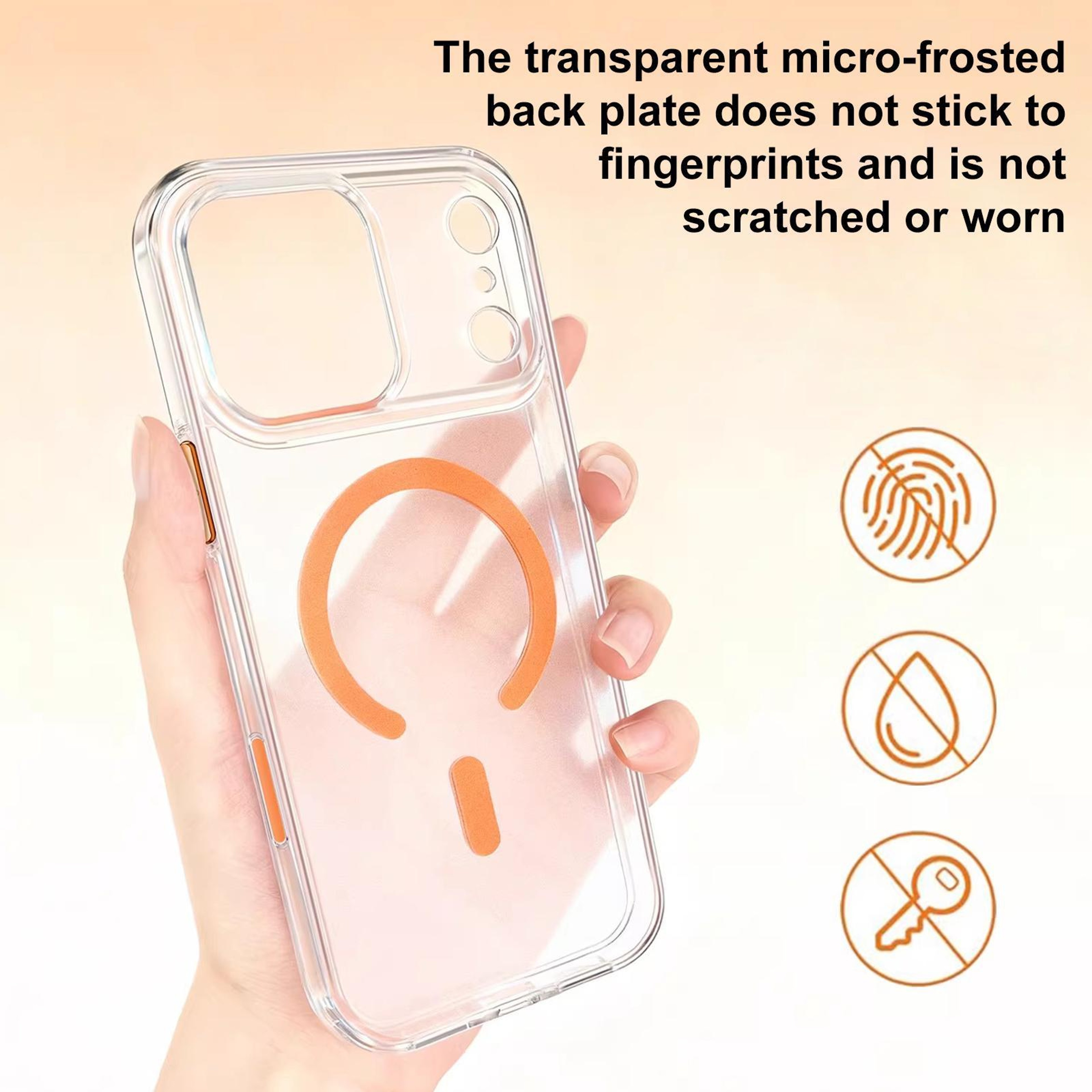 XDcase Magnetic IPhone 17 Pro Max Case Frosted Transparent Shockproof Phone Case 7