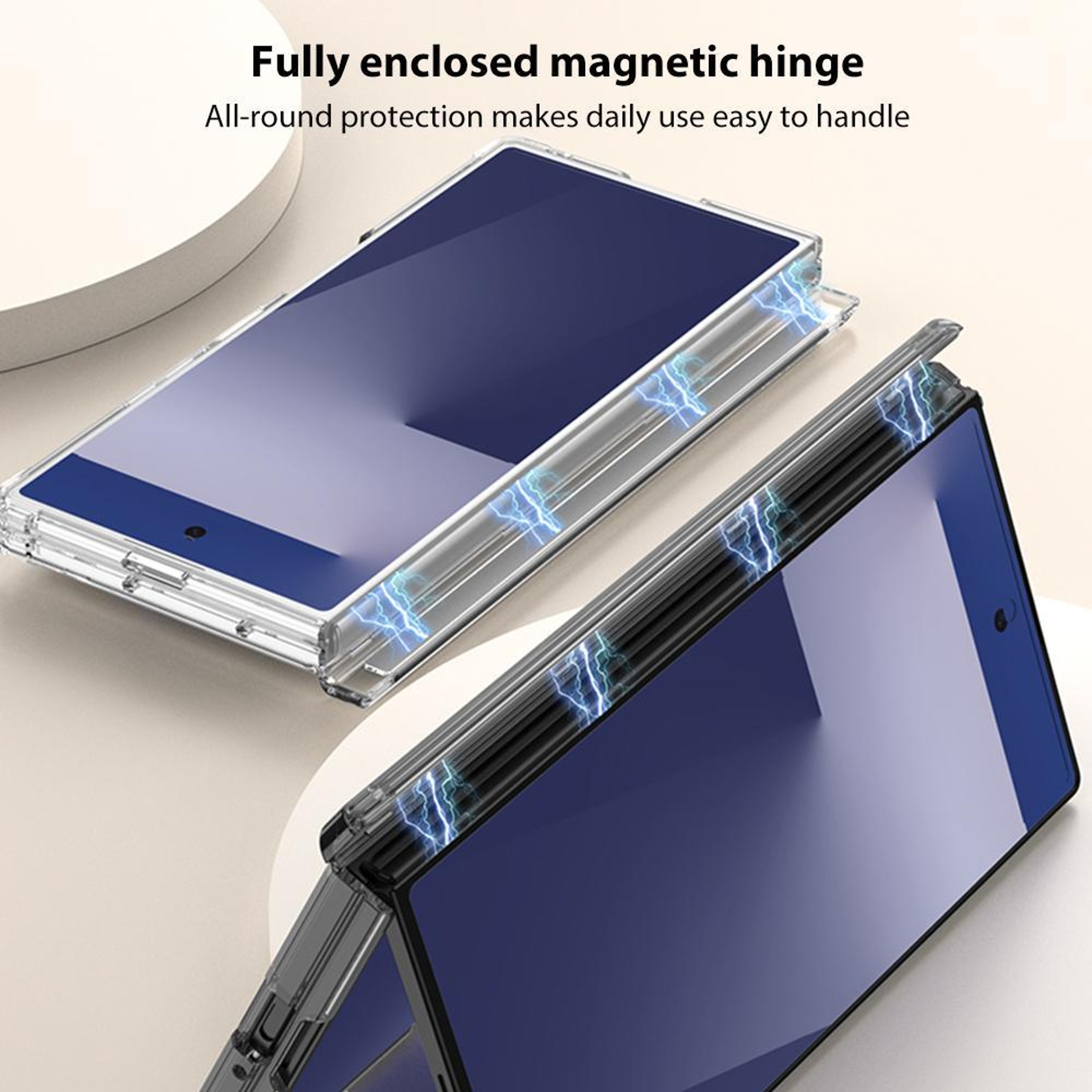 GKK Samsung Galaxy Z Fold7 Case Magnetic Hinge Full Body Shockproof Phone Case Transparent Cover – view 9