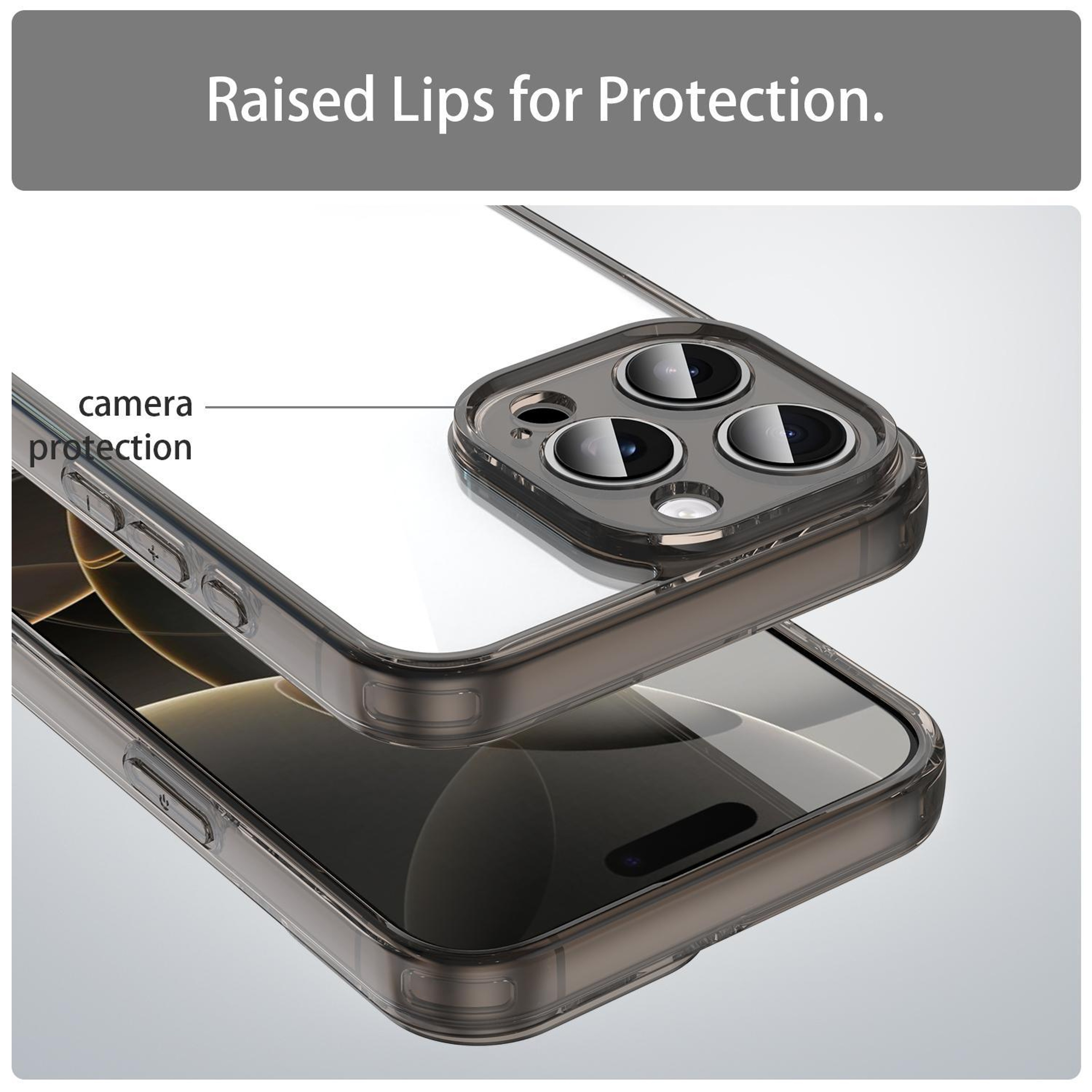 IPhone 15 Pro Max Shockproof Phone Case TPU PC Hybrid Airbag Protective Cover 4