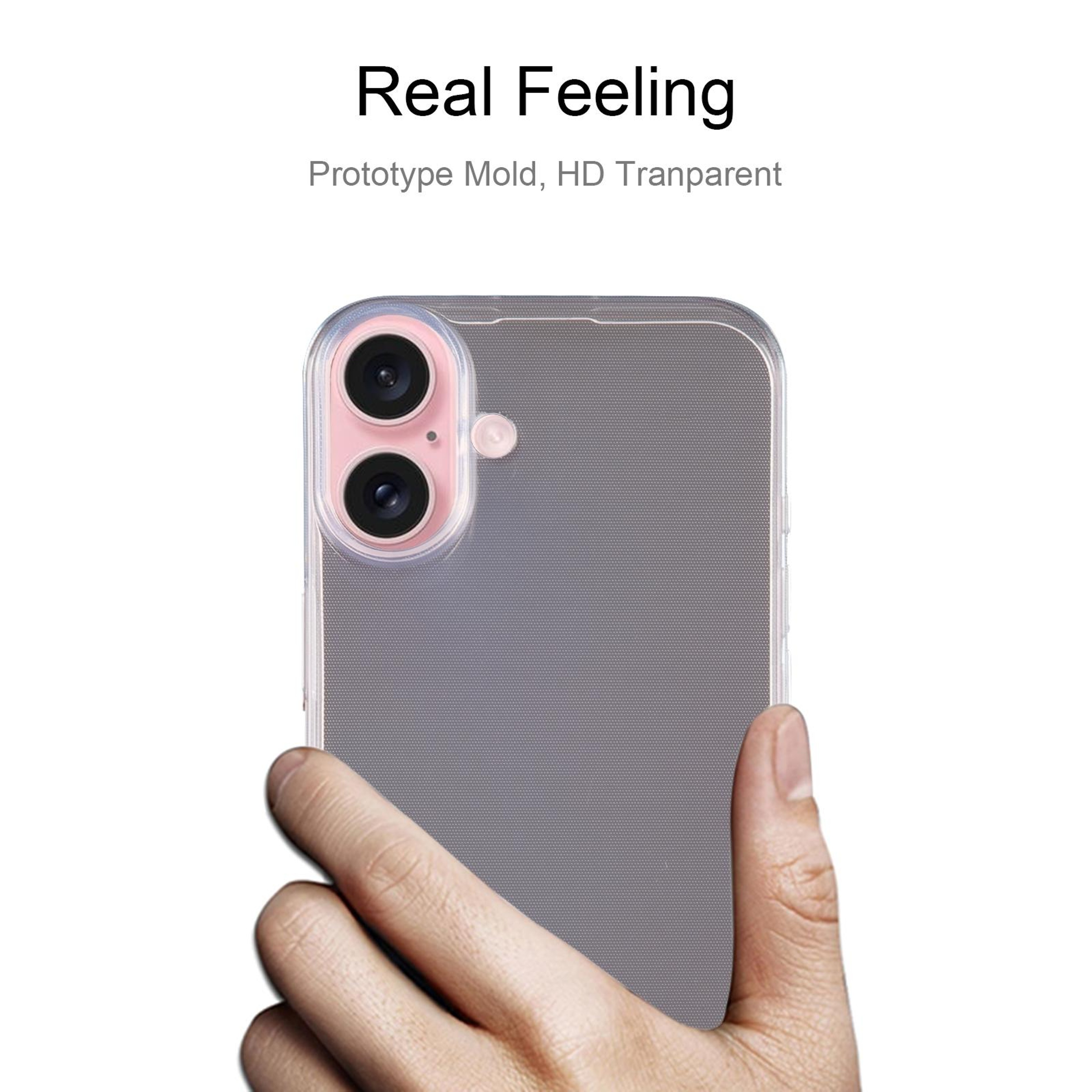iPhone 16 Plus Clear TPU Phone Case Ultra Thin Transparent Protective Cover – view 3