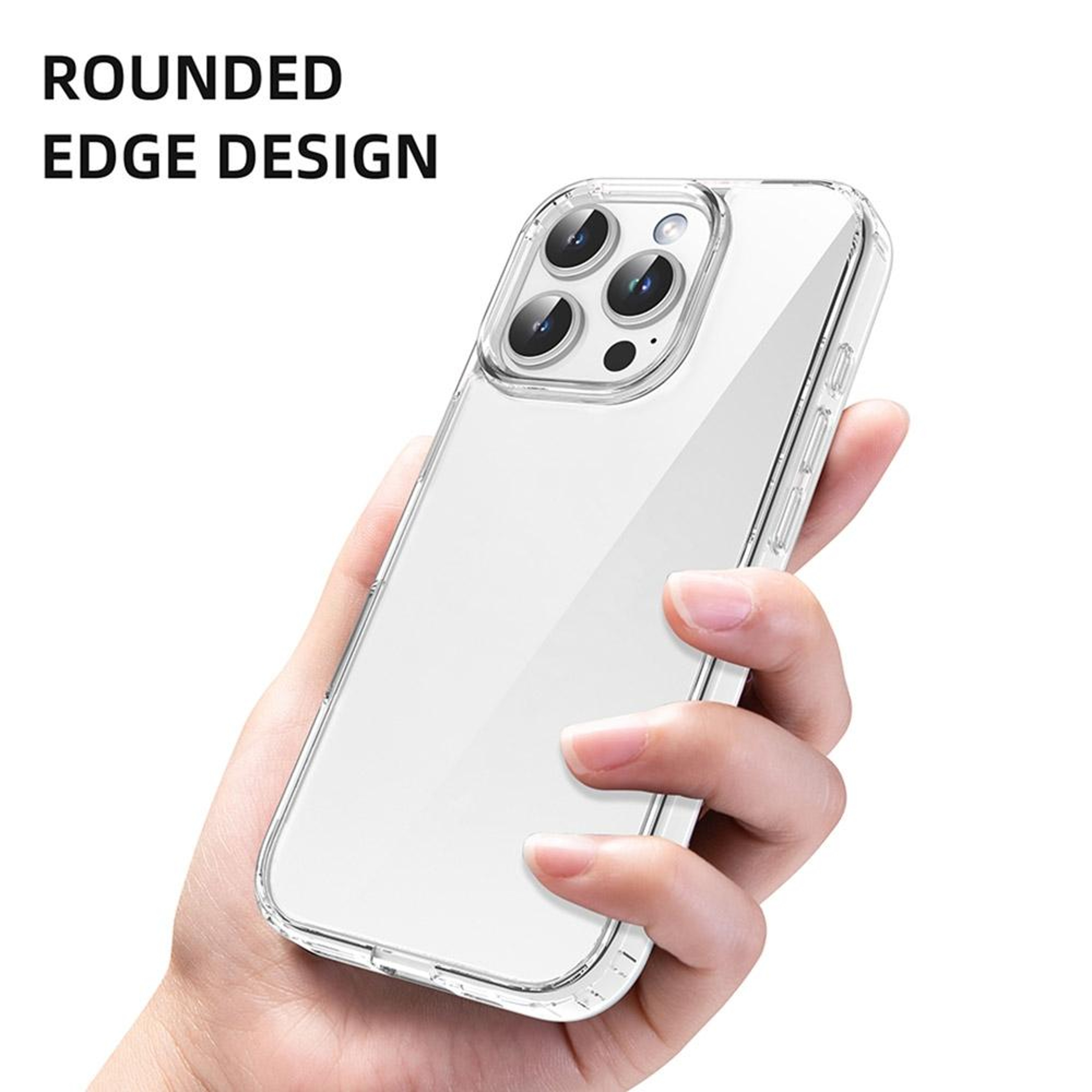 Mutural Ice Series iPhone 16 Pro Max Case Clear TPU Protective Transparent Cover – view 3