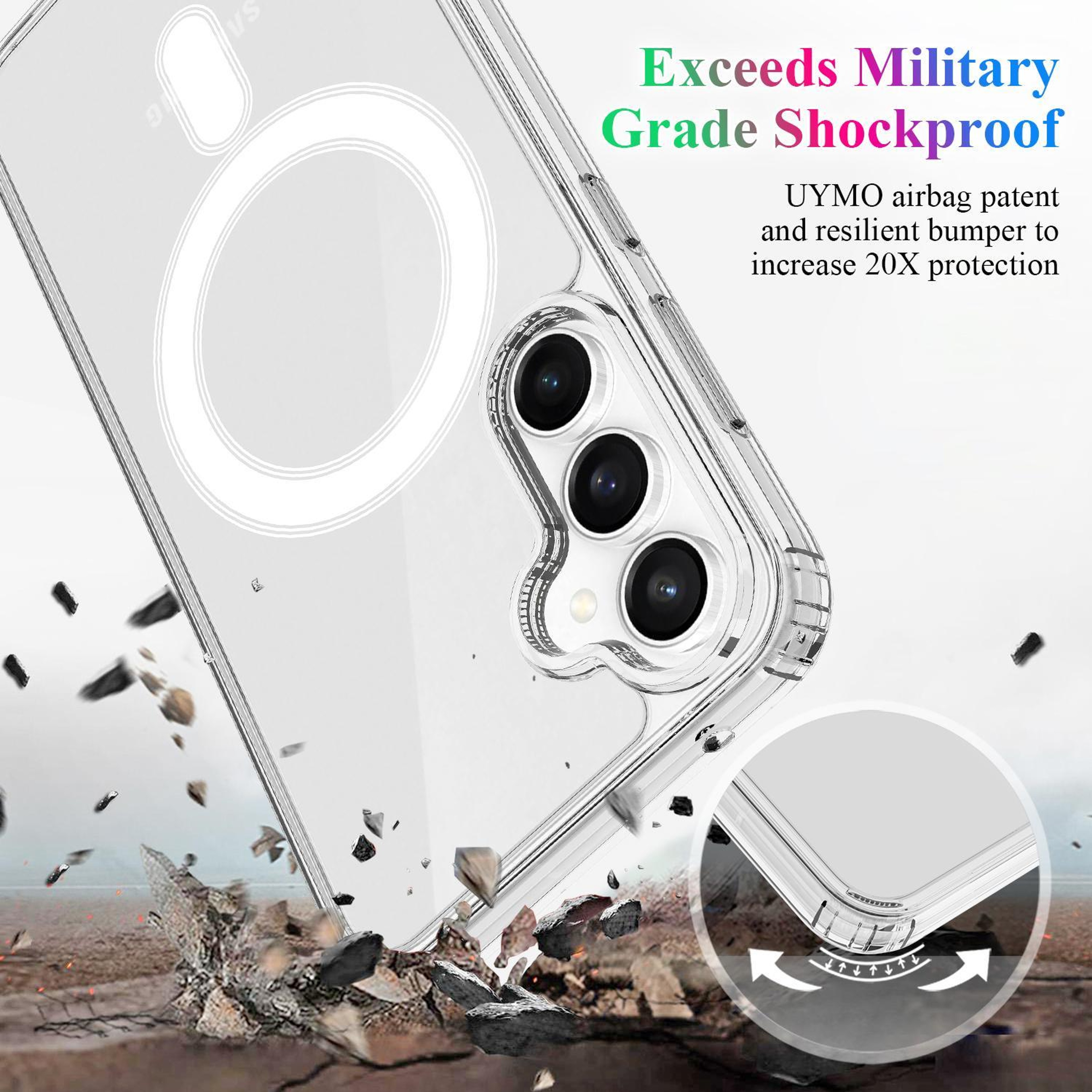 Samsung Galaxy S26 FE MagSafe Phone Case Clear Magnetic TPU Acrylic Protective Cover – view 7
