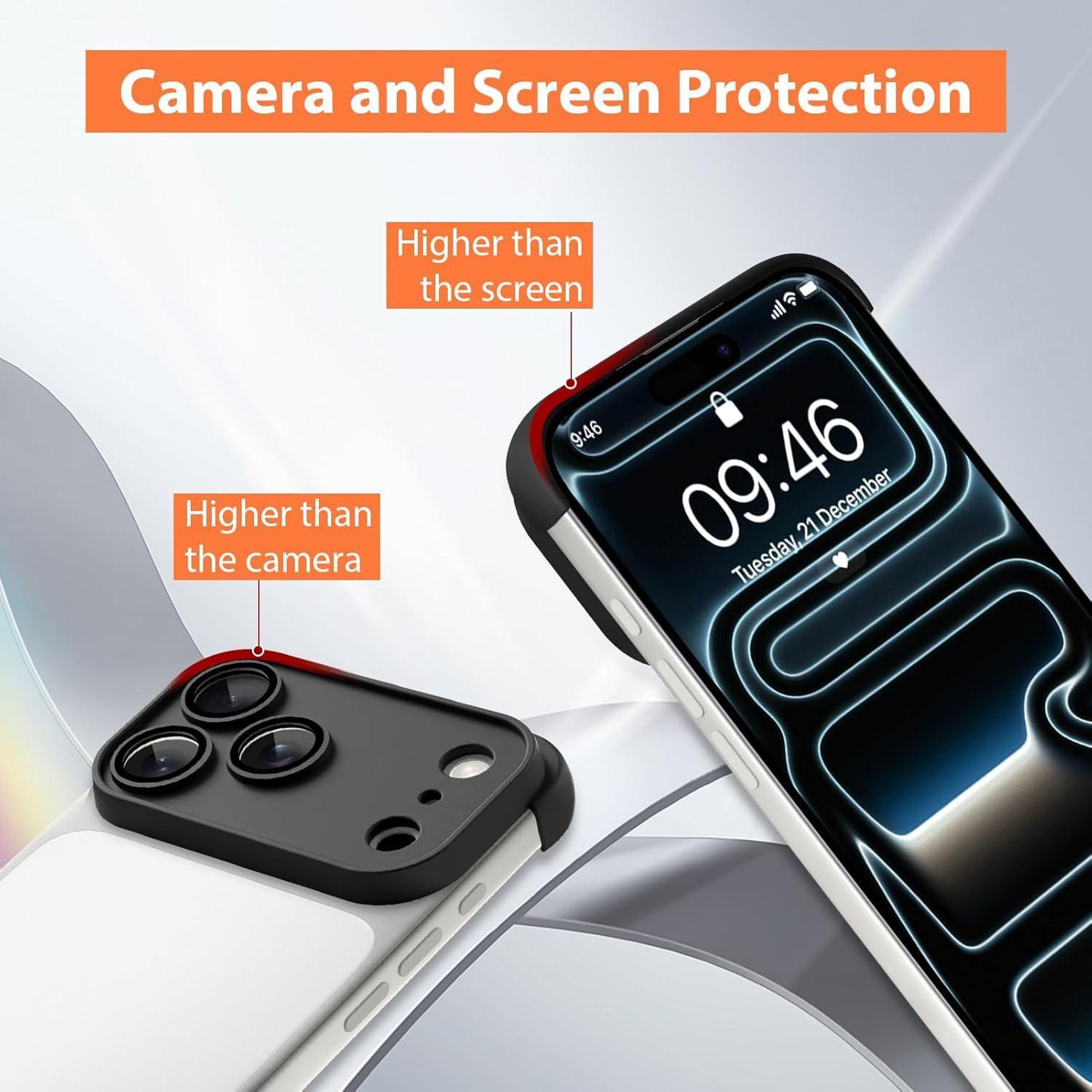 IPhone 17 TPU Phone Case With Lens Protector Ultra Thin Frameless Shockproof Cover 3