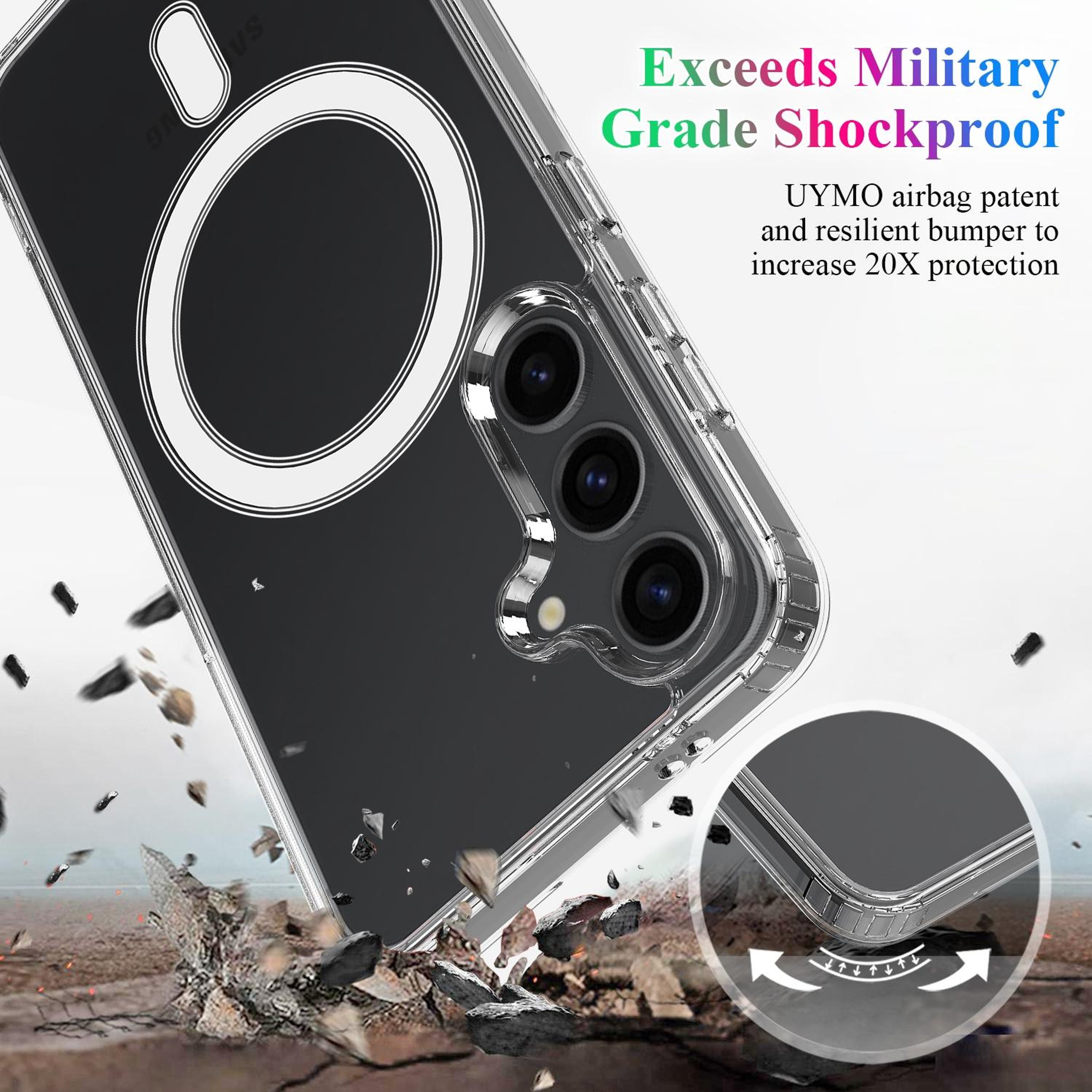 MagSafe Magnetic Clear Acrylic TPU Case for Samsung Galaxy S25 Case with MagSafe Compatible Protection – view 6