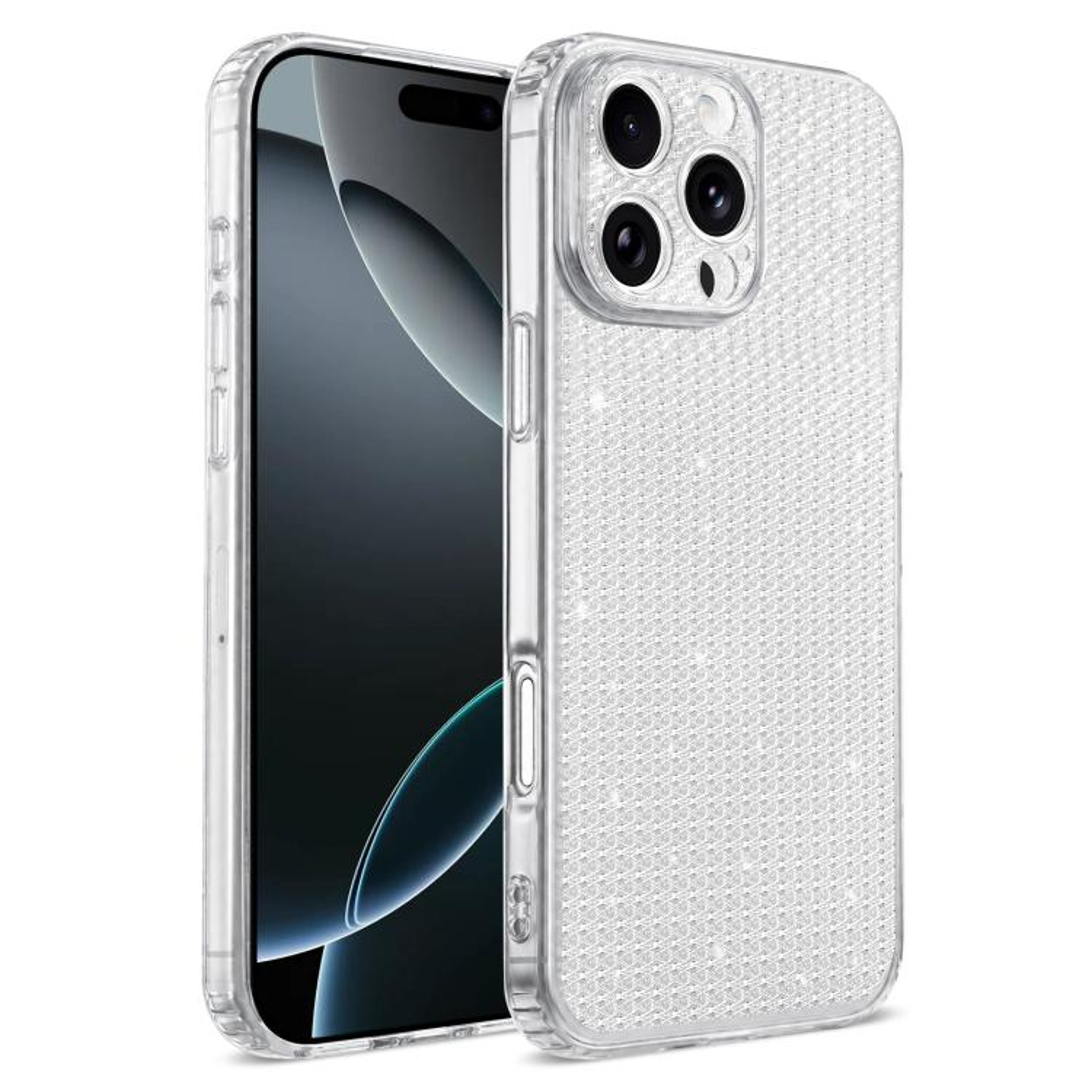 Luxury IPhone 16 Pro Max Glitter Case With Diamond Rhinestones  Shockproof Airbag Protection 6