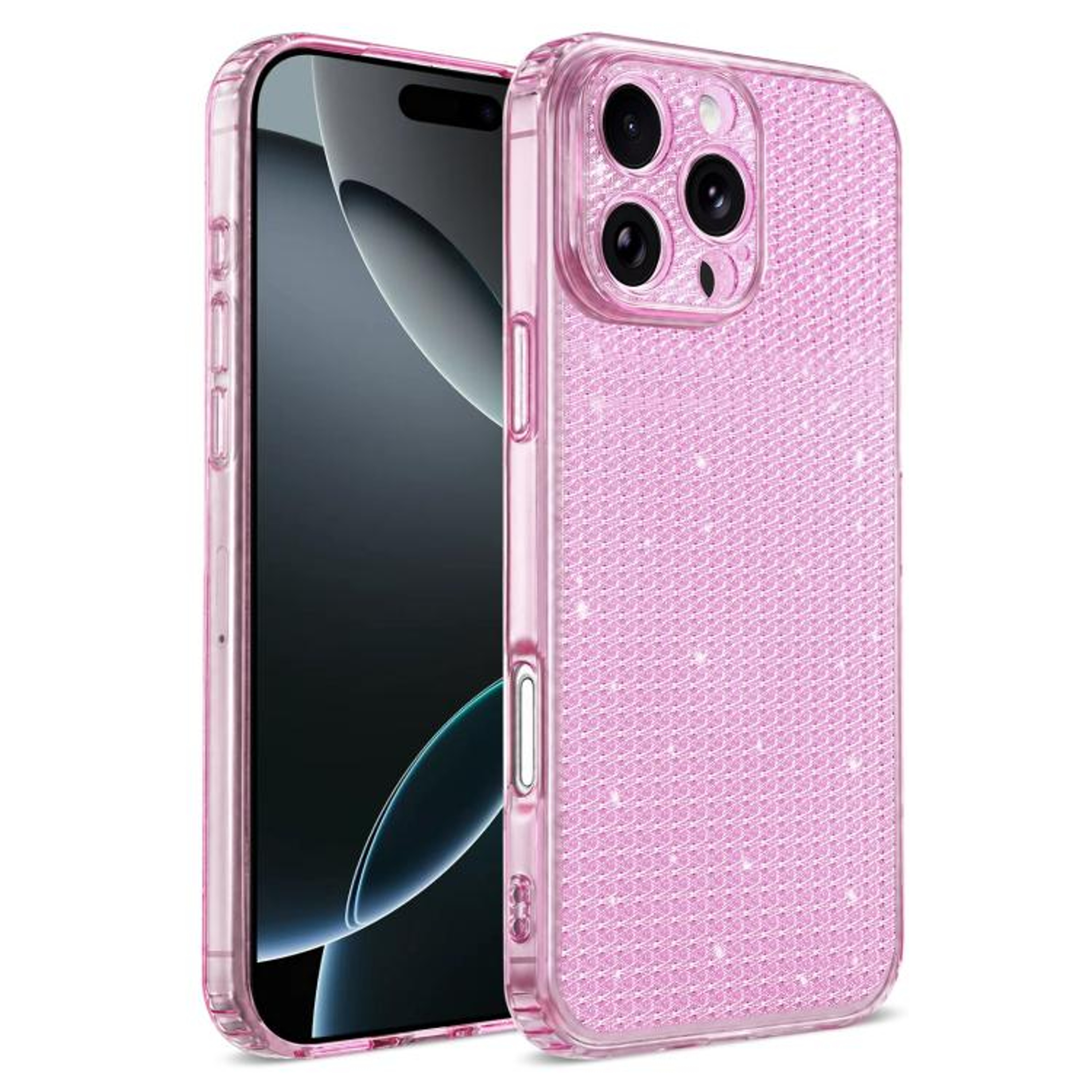 Luxury IPhone 16 Pro Max Glitter Case With Diamond Rhinestones  Shockproof Airbag Protection 8