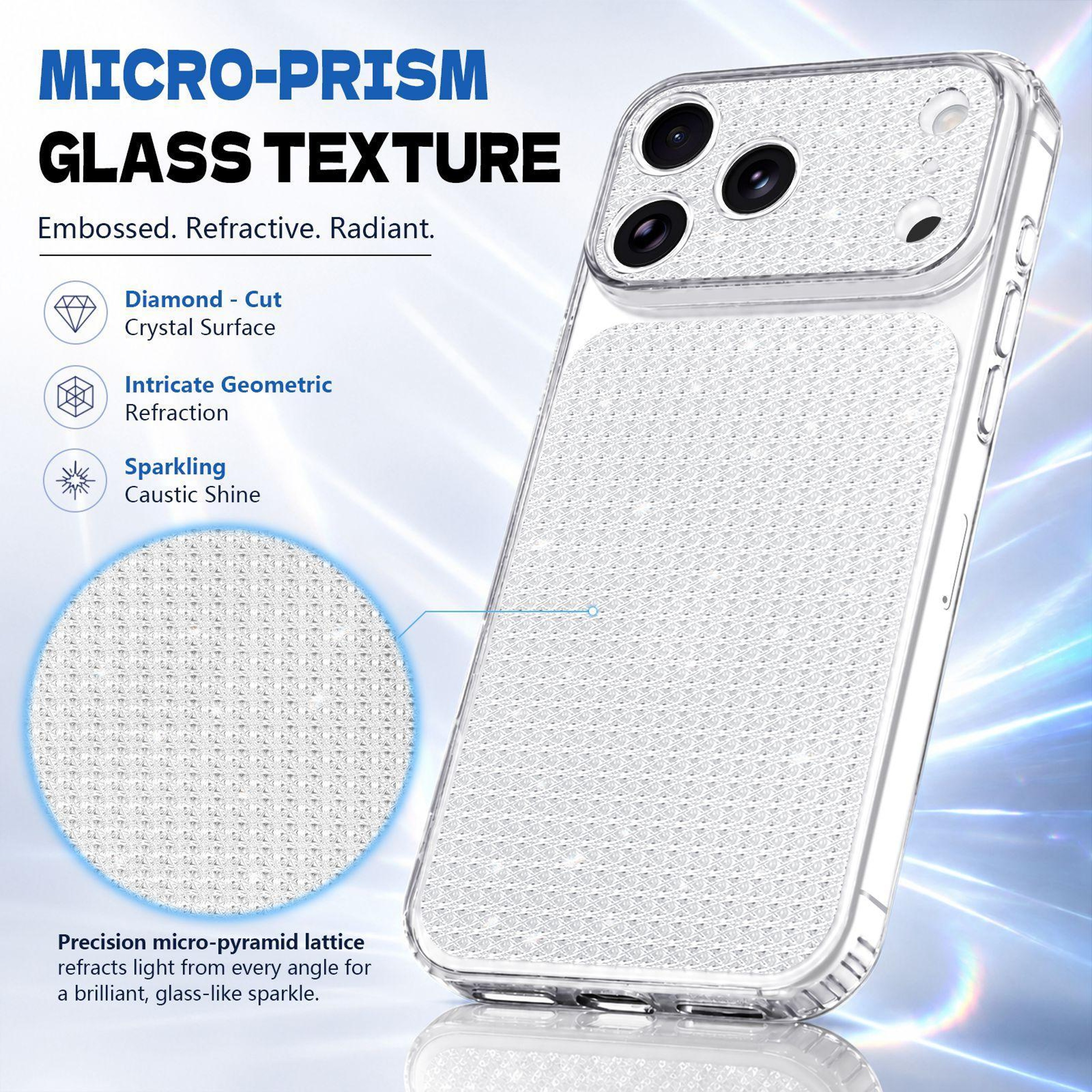 Luxury IPhone 15 Pro Max Case With Glitter Rhinestones  Shockproof Airbag Protection 4