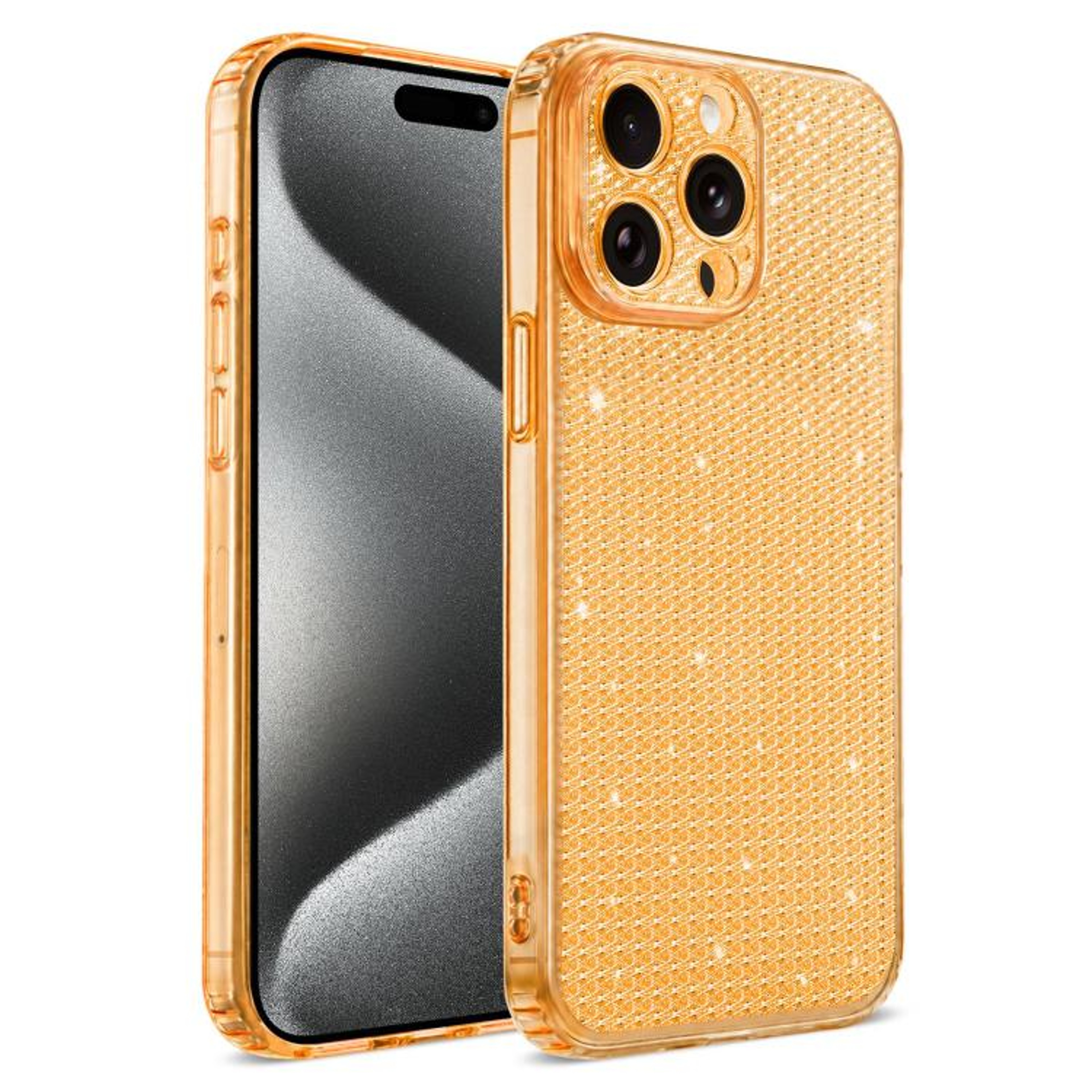Luxury IPhone 15 Pro Max Case With Glitter Rhinestones  Shockproof Airbag Protection 6