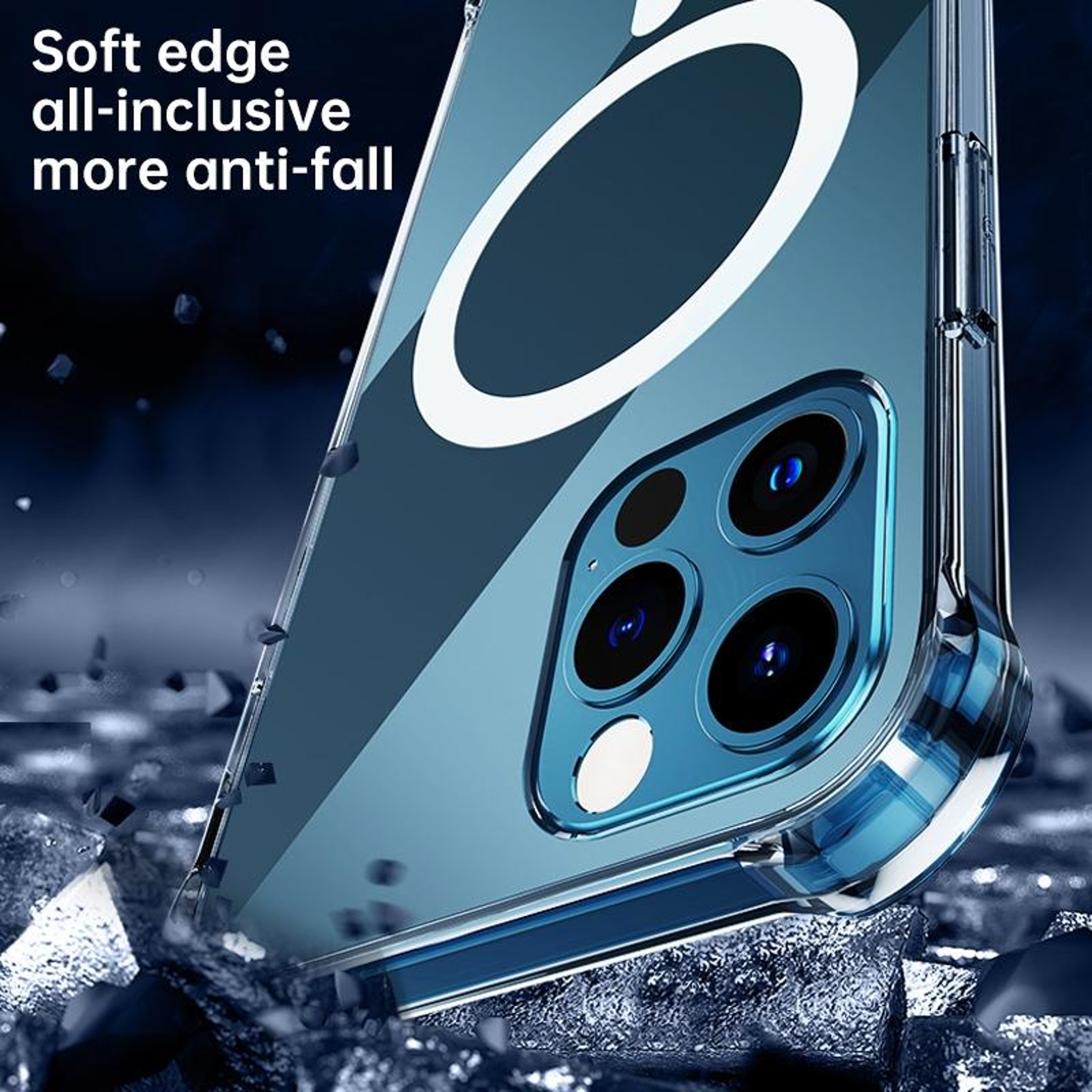 Huawei Mate 40 Case Clear Magnetic Shockproof Case with Airbag Corners – view 8