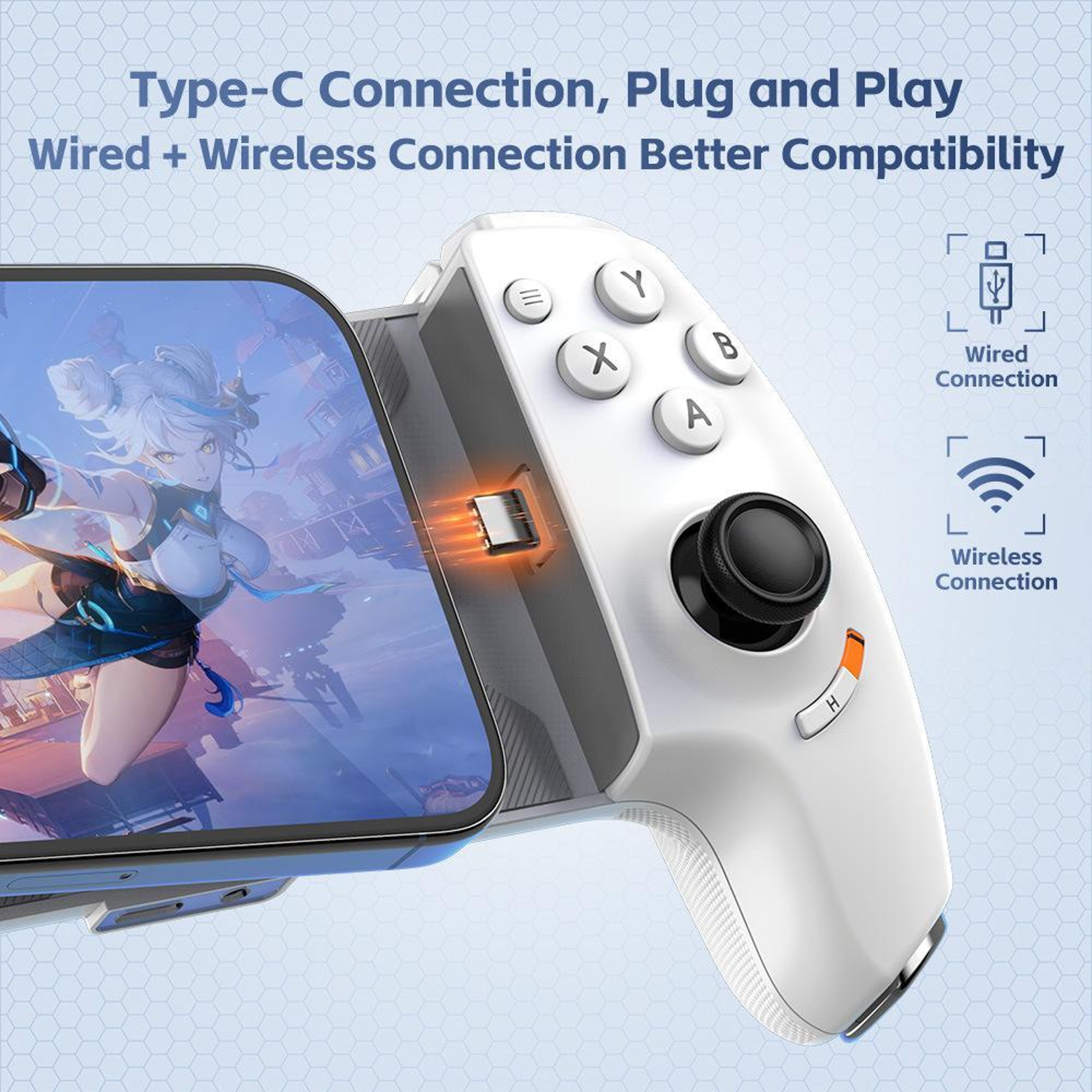 AB01 Max Mobile Gaming Controller with Hall Effect Joysticks and Type-C Bluetooth – view 2