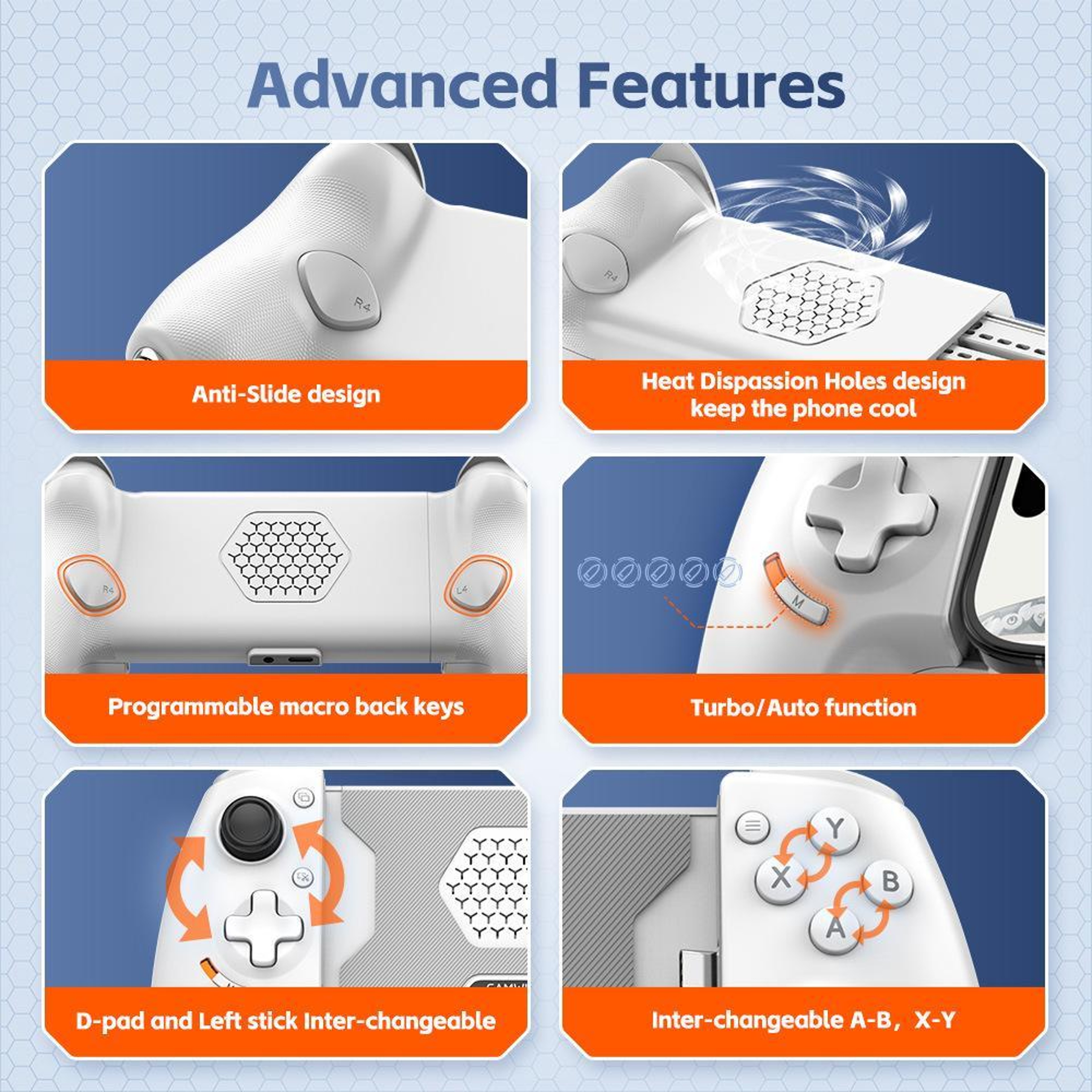 AB01 Max Mobile Gaming Controller with Hall Effect Joysticks and Type-C Bluetooth – view 8