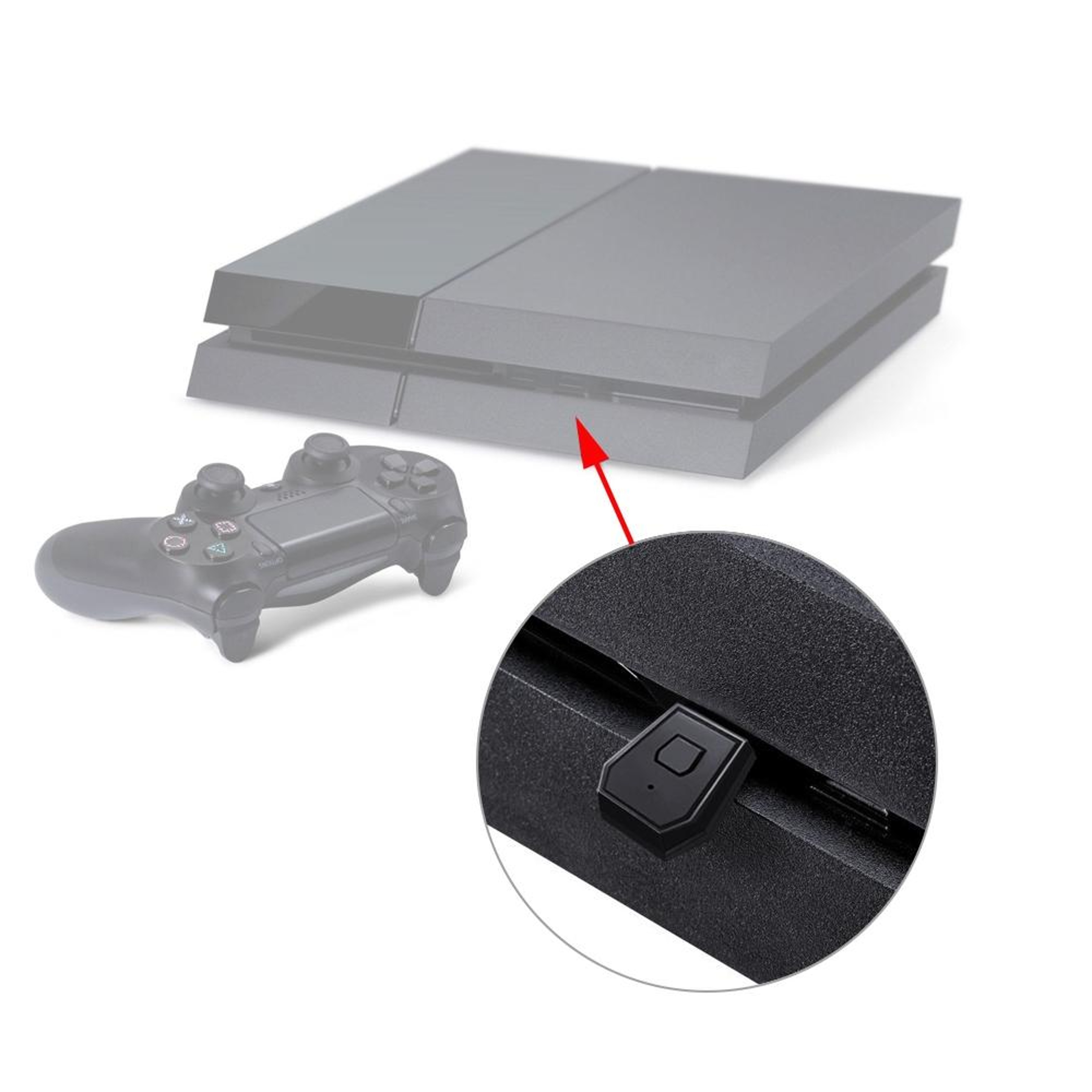 PS4 Bluetooth Adapter USB 4.0 Wireless Headset Audio Transmitter with Microphone – view 6