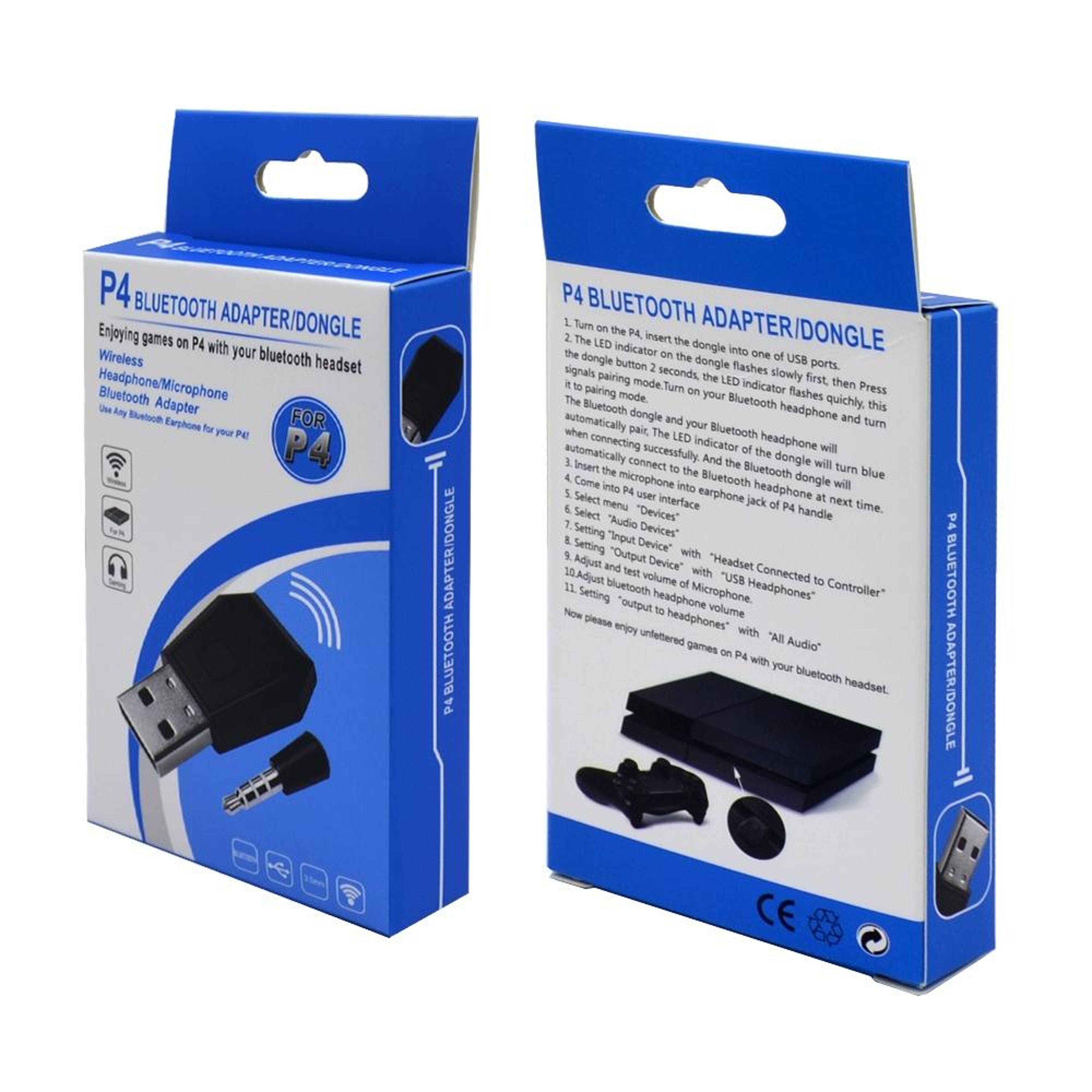 PS4 Bluetooth Adapter USB 4.0 Wireless Headset Audio Transmitter with Microphone – view 7