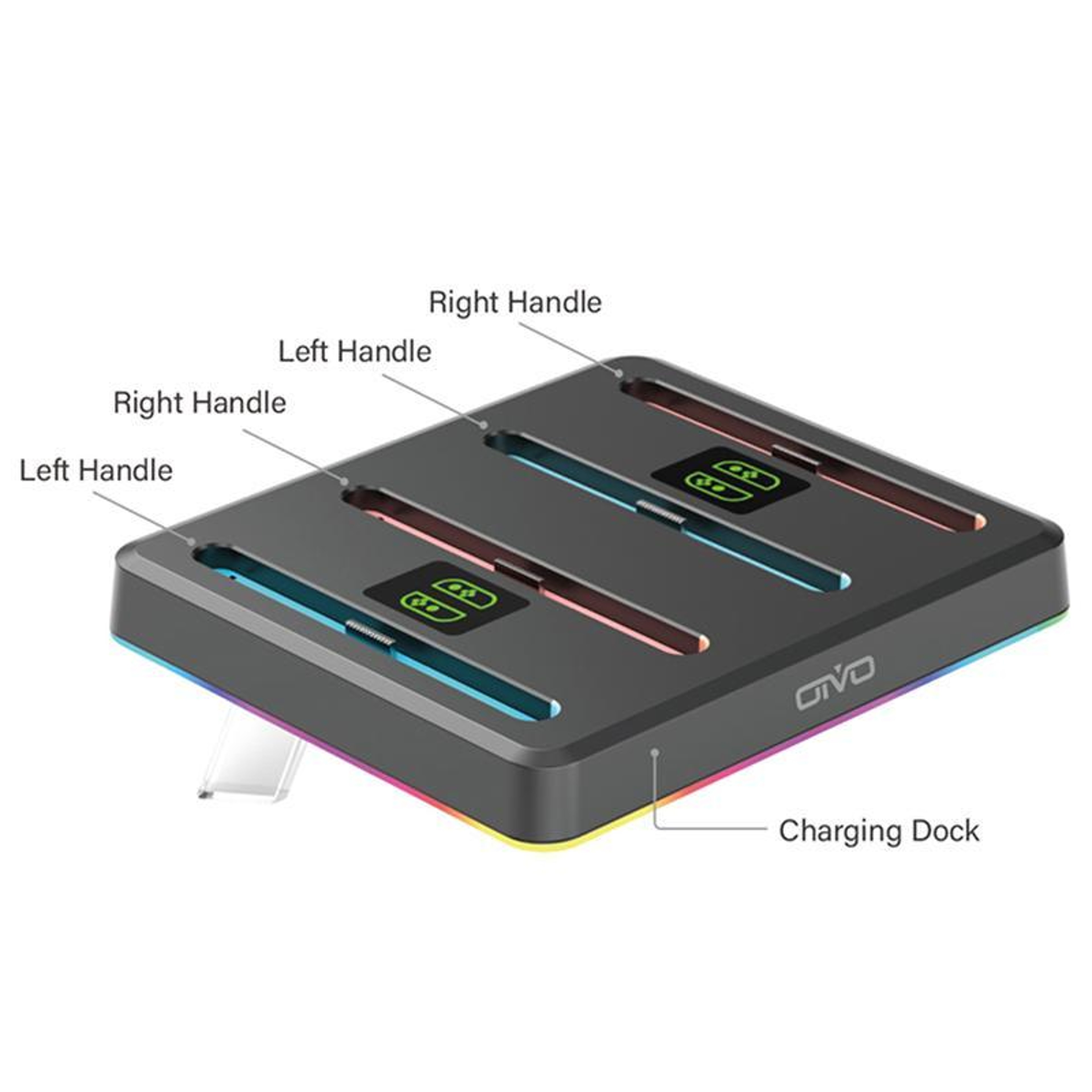 OIVO IV-SW224 Nintendo Switch 2 Controller Charger 4-Controller Magnetic Charging Stand – view 3