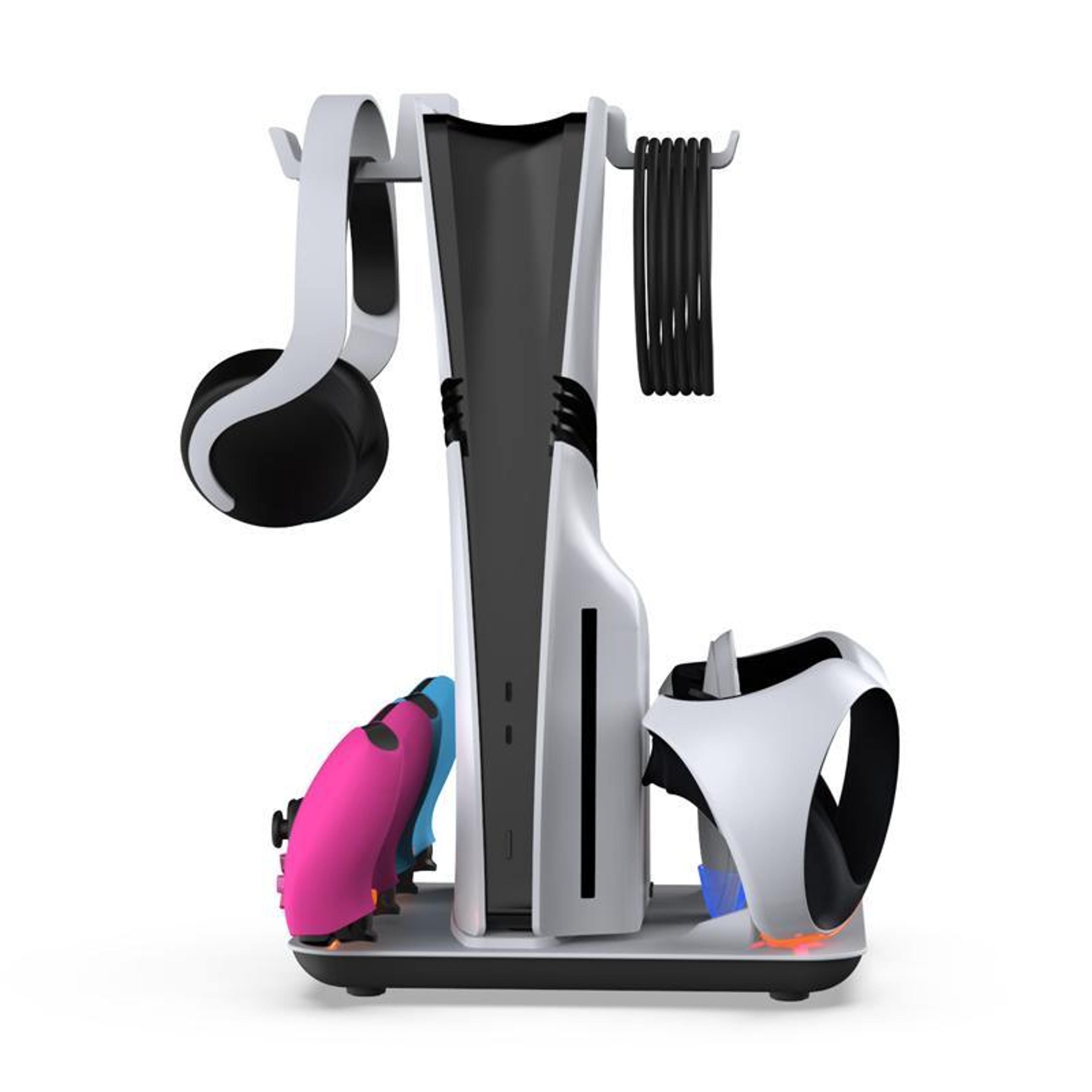 DOBE TP53550 PS5 Cooling Stand With Dual Controller Charging Station For PS5 Slim And PS VR2 5