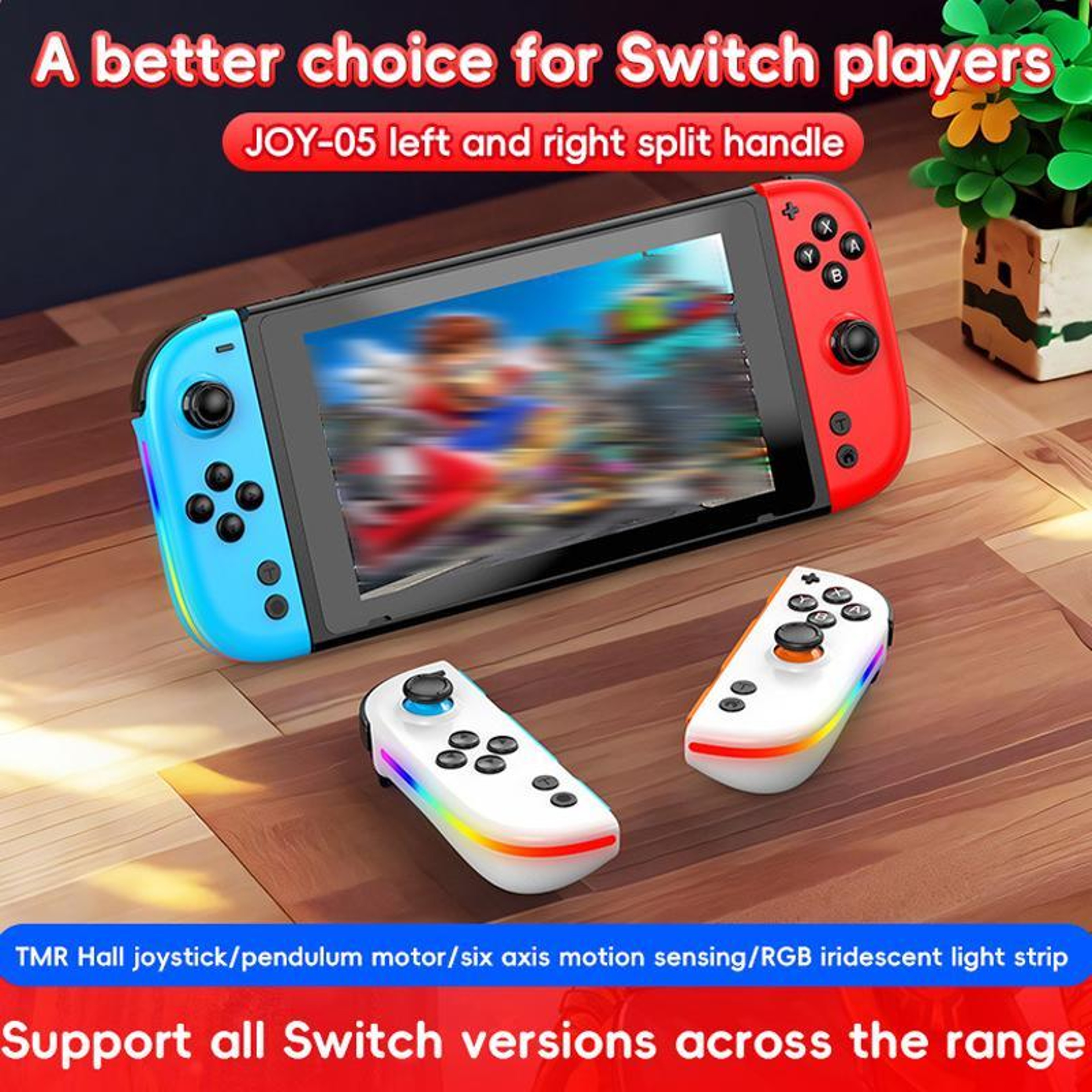 JOY-05 Nintendo Switch Controllers with TMR Hall Effect Joysticks, 6-Axis Motion and RGB – view 2