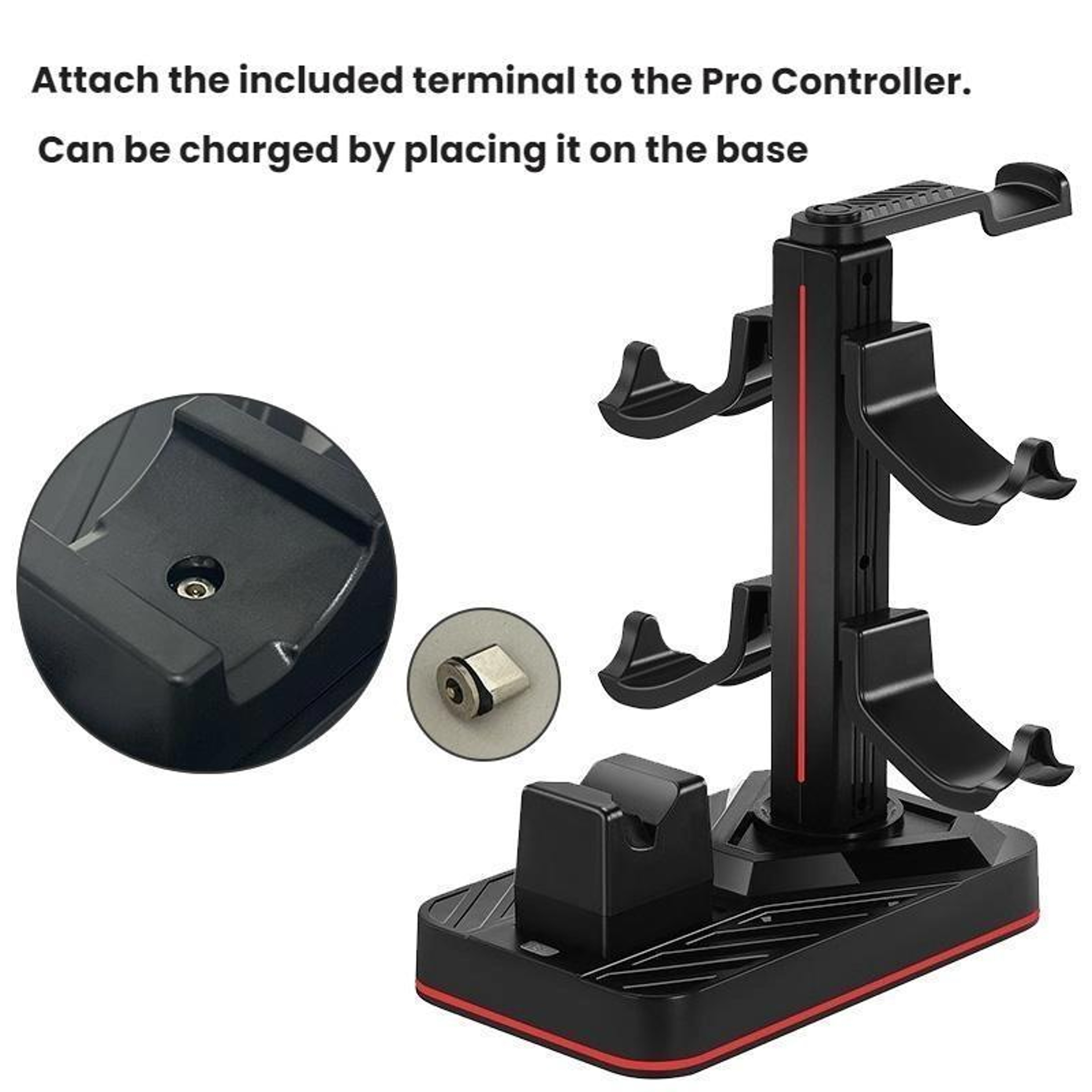 Nintendo Switch 2 Controller Charging Station with Headset Holder, USB Hub and LED Lights – view 2
