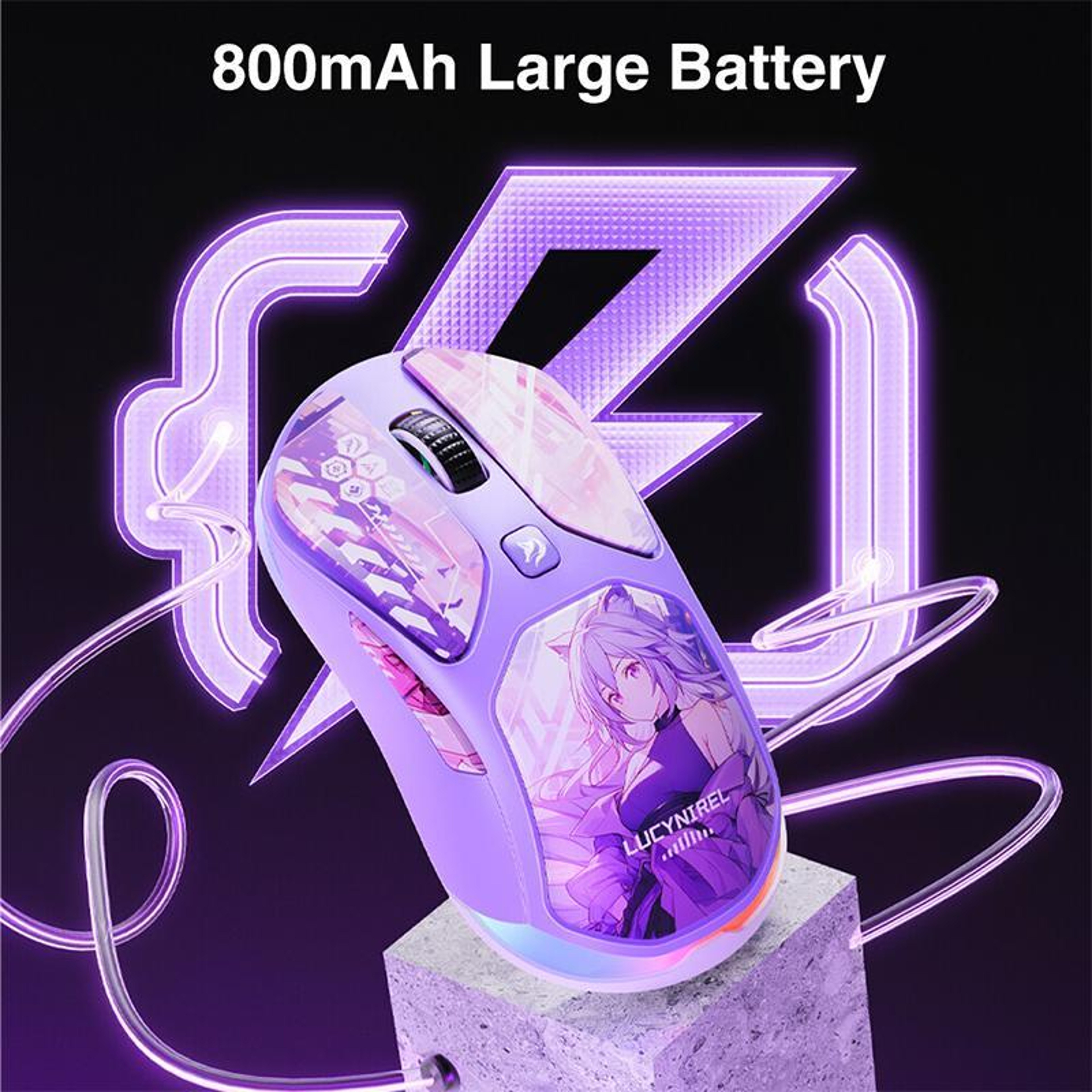 LINGBAO M7 Wireless Gaming Mouse With 12000 DPI Bluetooth And 24GHz TripleMode Connection 7