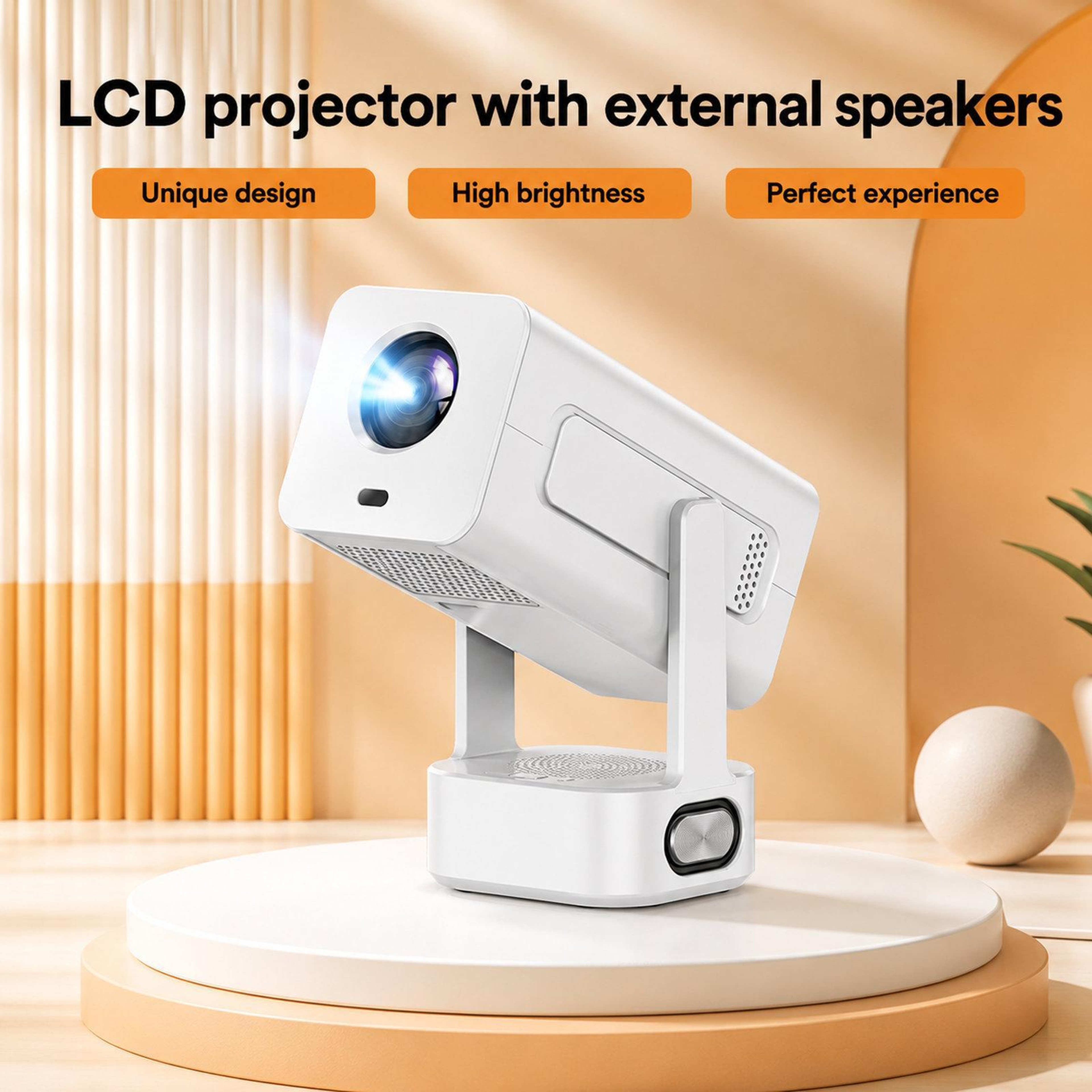 C360 Portable Mini Projector with 1080P HD, Auto Focus, 270° Stand and Built-In Speaker – view 6