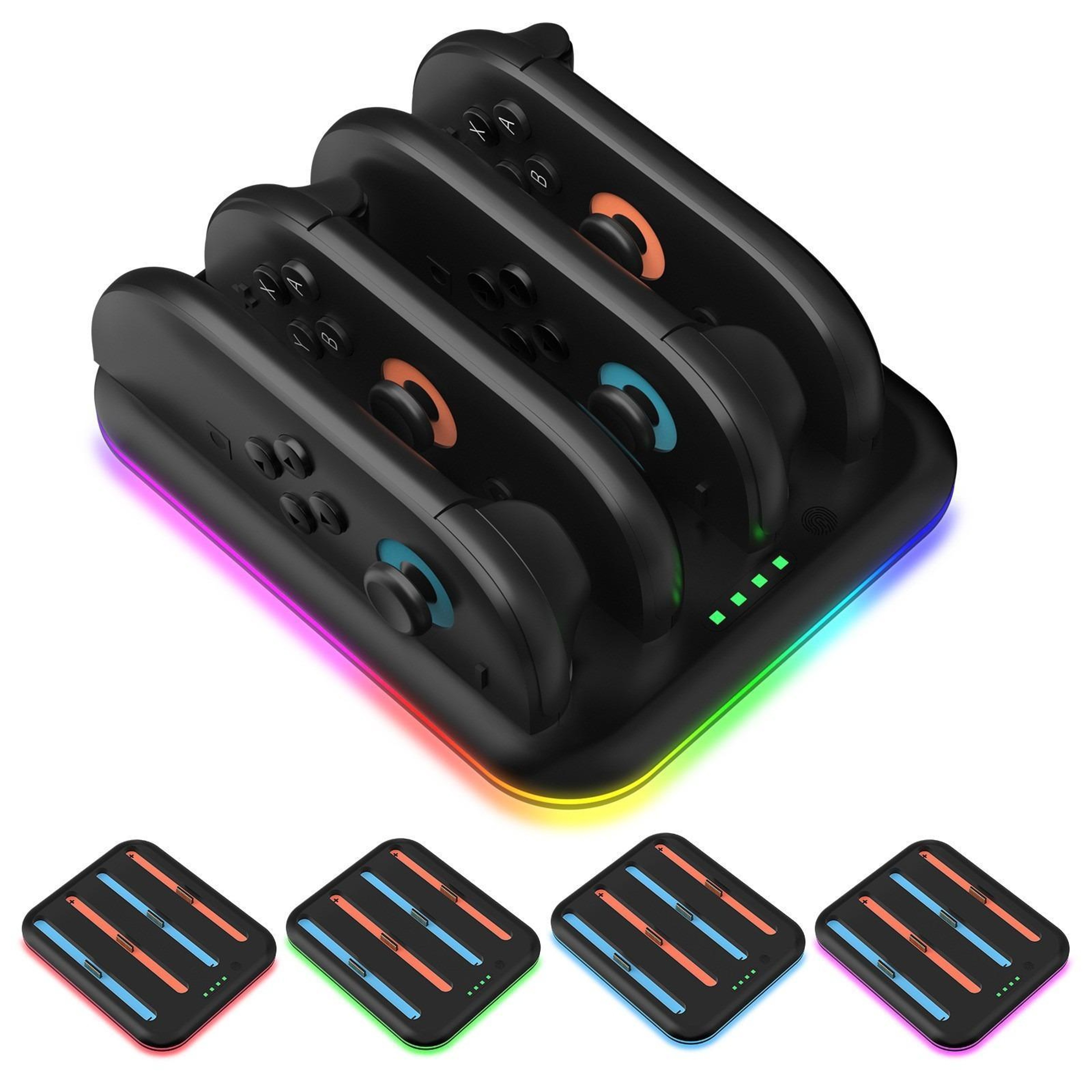 Nintendo Switch 2 Controller Charger 4-in-1 Joy-Con Charging Dock with RGB Lights – view 1