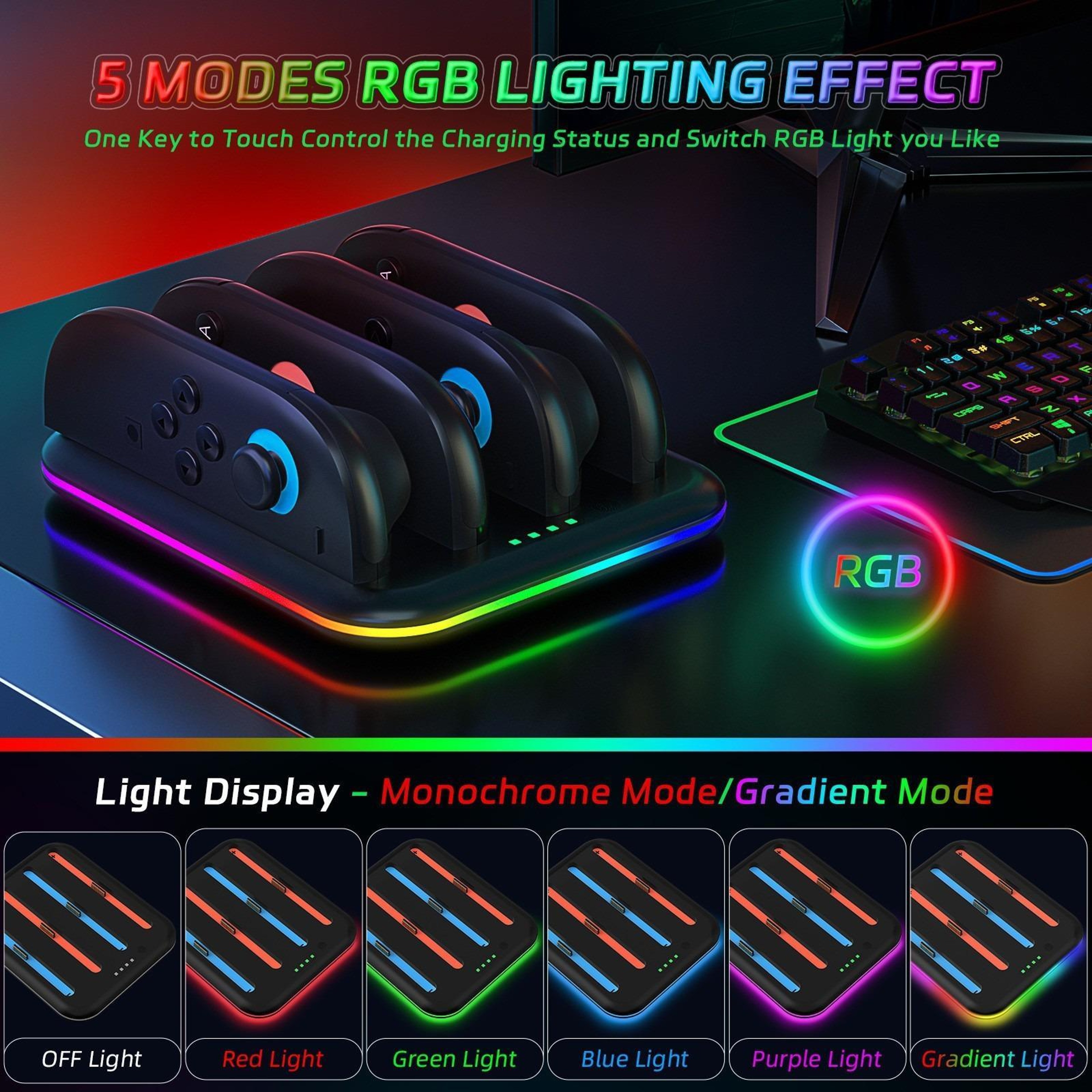 Nintendo Switch 2 Controller Charger 4-in-1 Joy-Con Charging Dock with RGB Lights – view 7